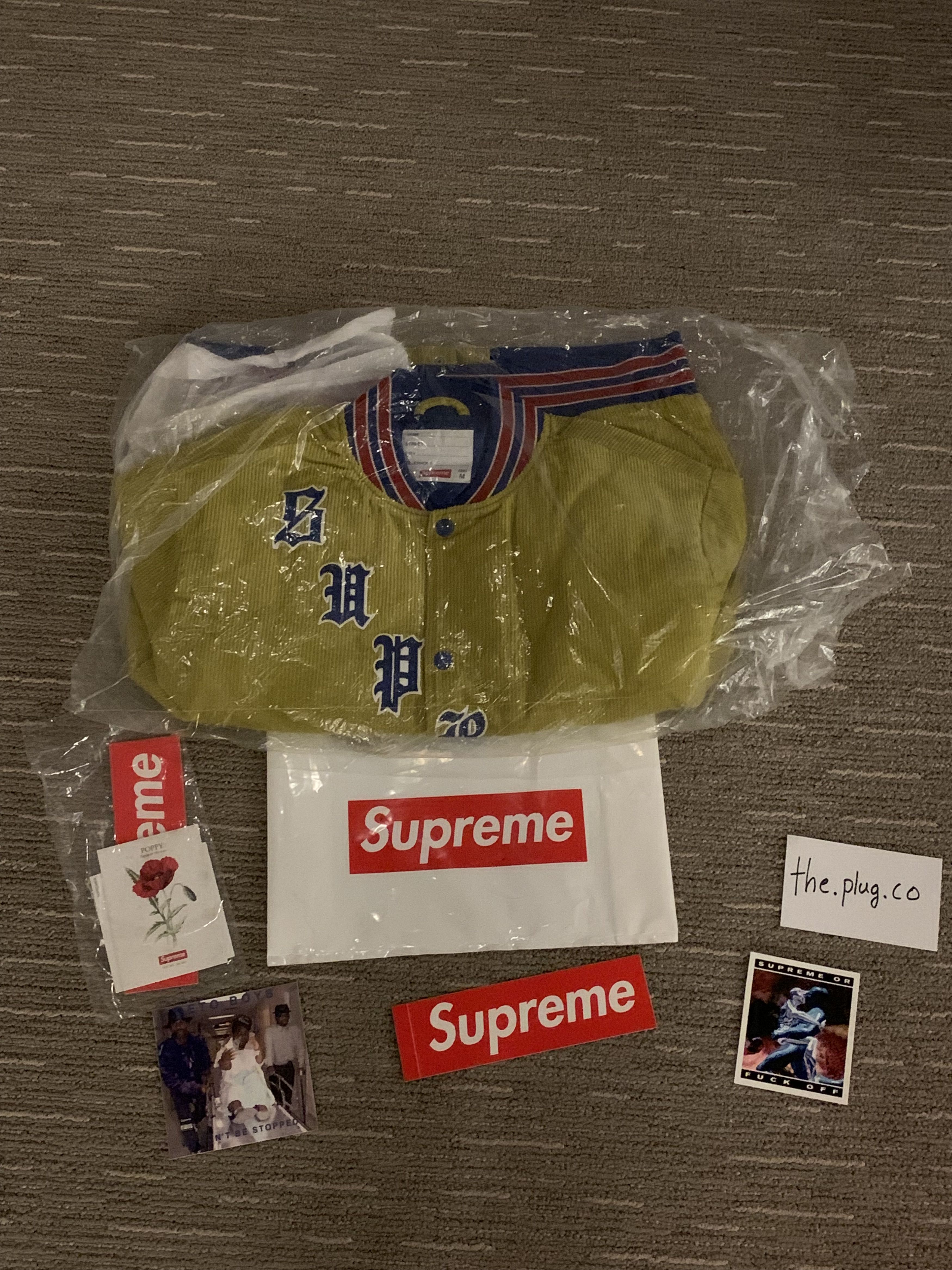 Supreme Supreme Old English Corduroy Varsity Jacket Size US M / EU 48-50 / 2 - 2 Thumbnail
