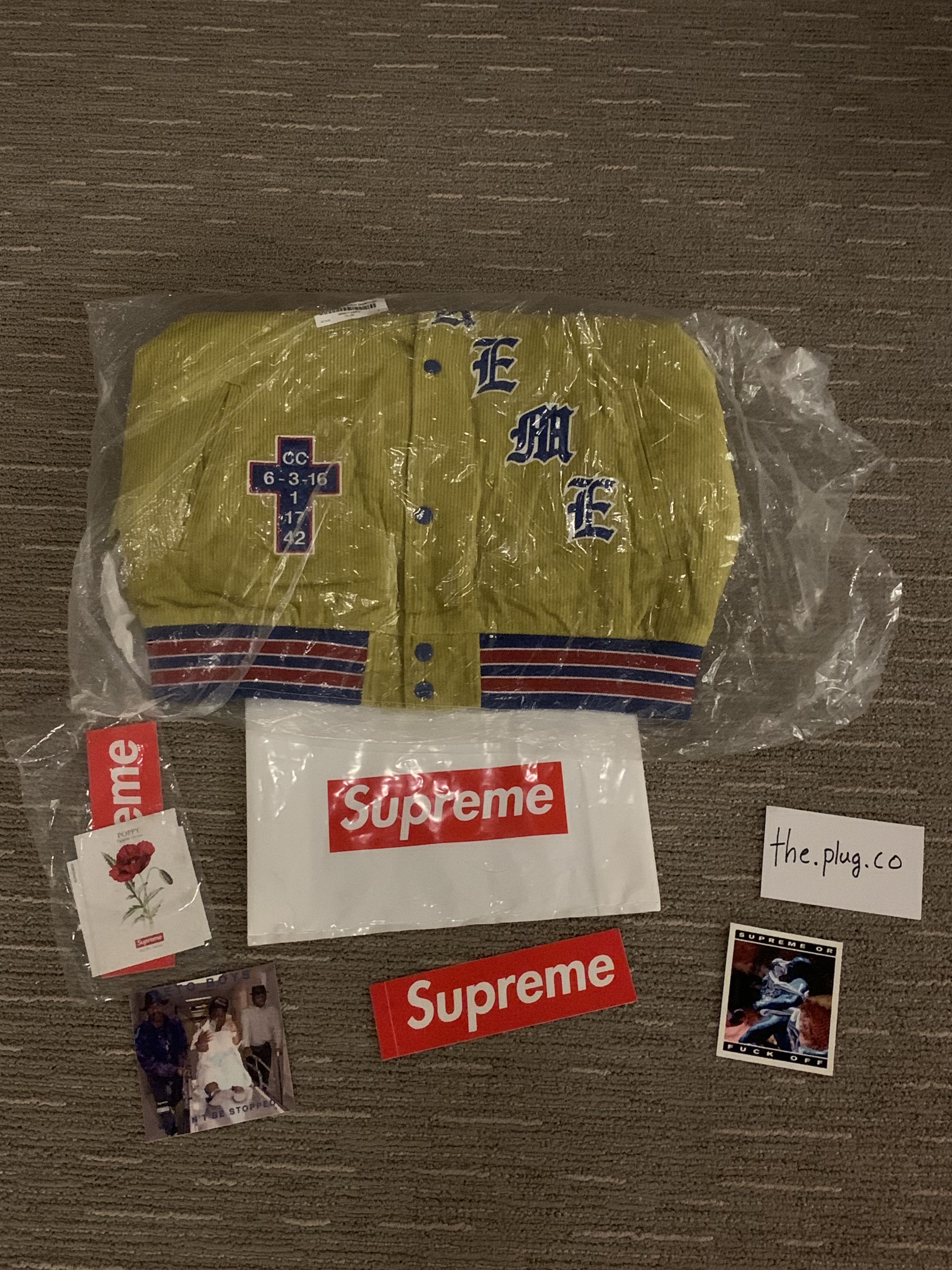 Supreme Supreme Old English Corduroy Varsity Jacket Size US M / EU 48-50 / 2 - 3 Thumbnail