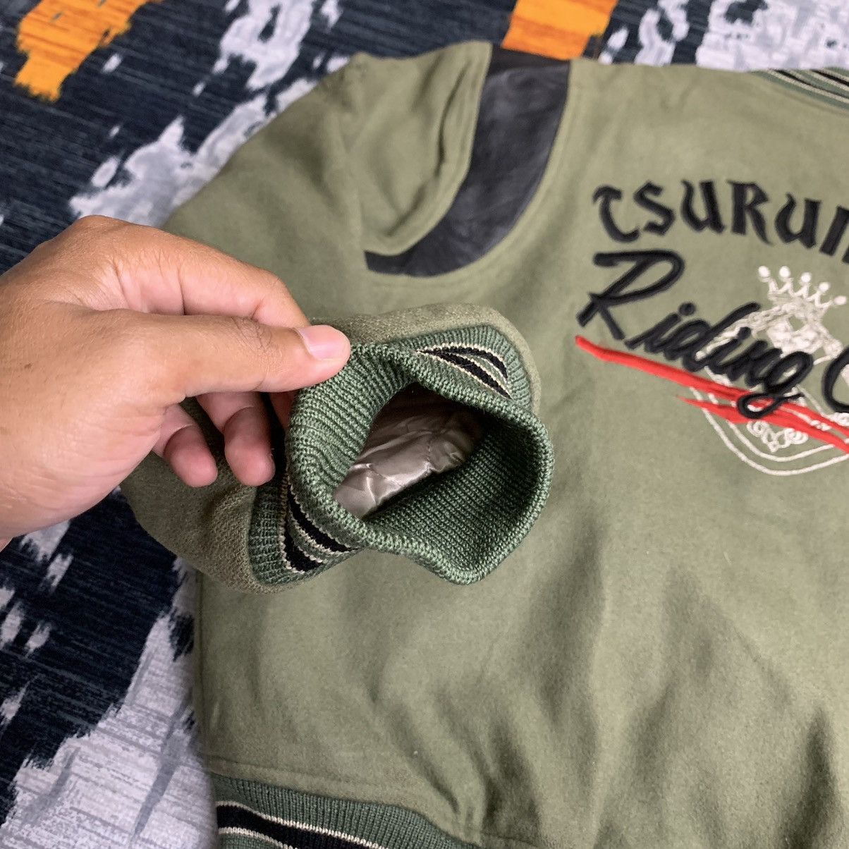 Japanese Brand 🔥NN14🔥Horsy art TSURUMAKI wool varsity jackets Size US L / EU 52-54 / 3 - 5 Thumbnail