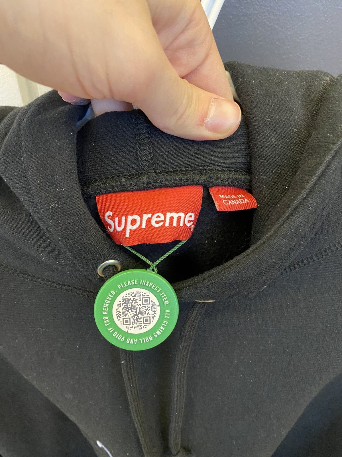 Supreme Classic Script Hooded Sweatshirt Black