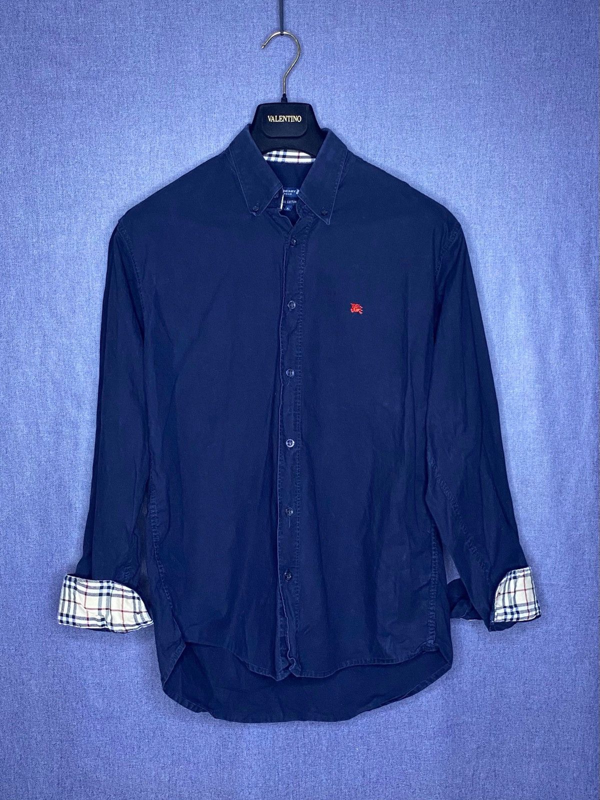Burberry × Vintage Burberry london vintage navy check shirt Size US L / EU 52-54 / 3 - 1 Thumbnail