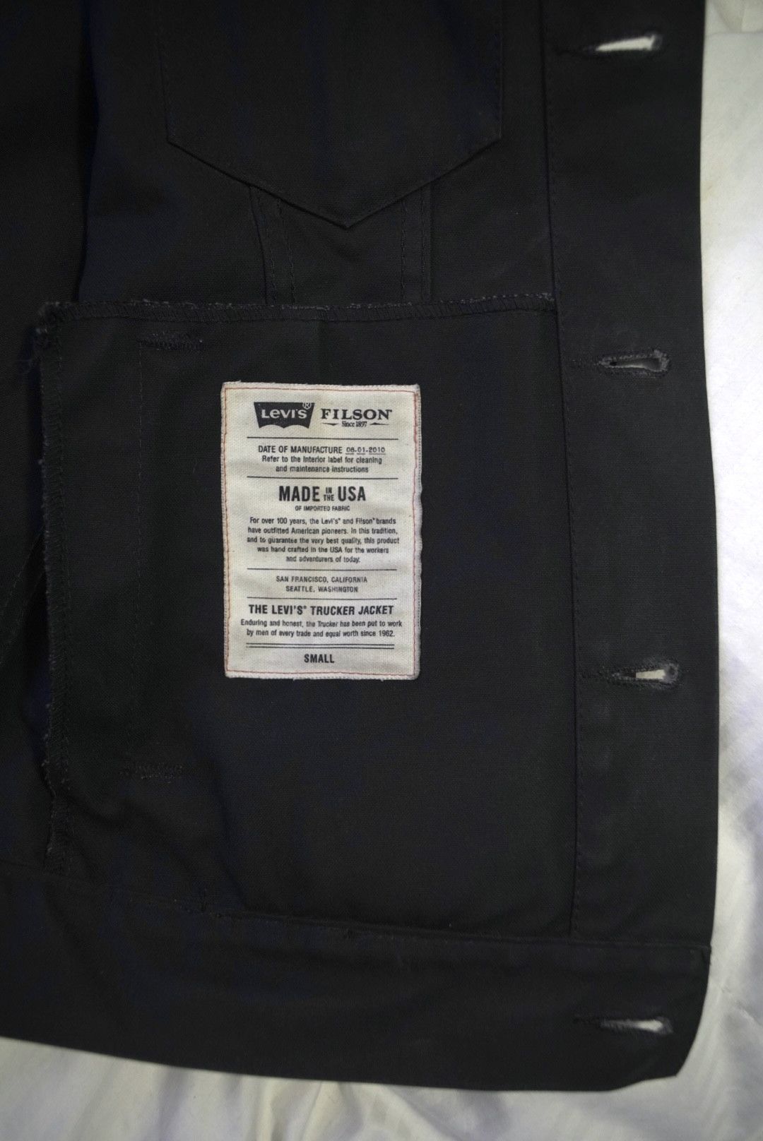 Levi's Levis Workwear by Filson waxed Tin Cloth trucker jacket Size US S / EU 44-46 / 1 - 6 Thumbnail