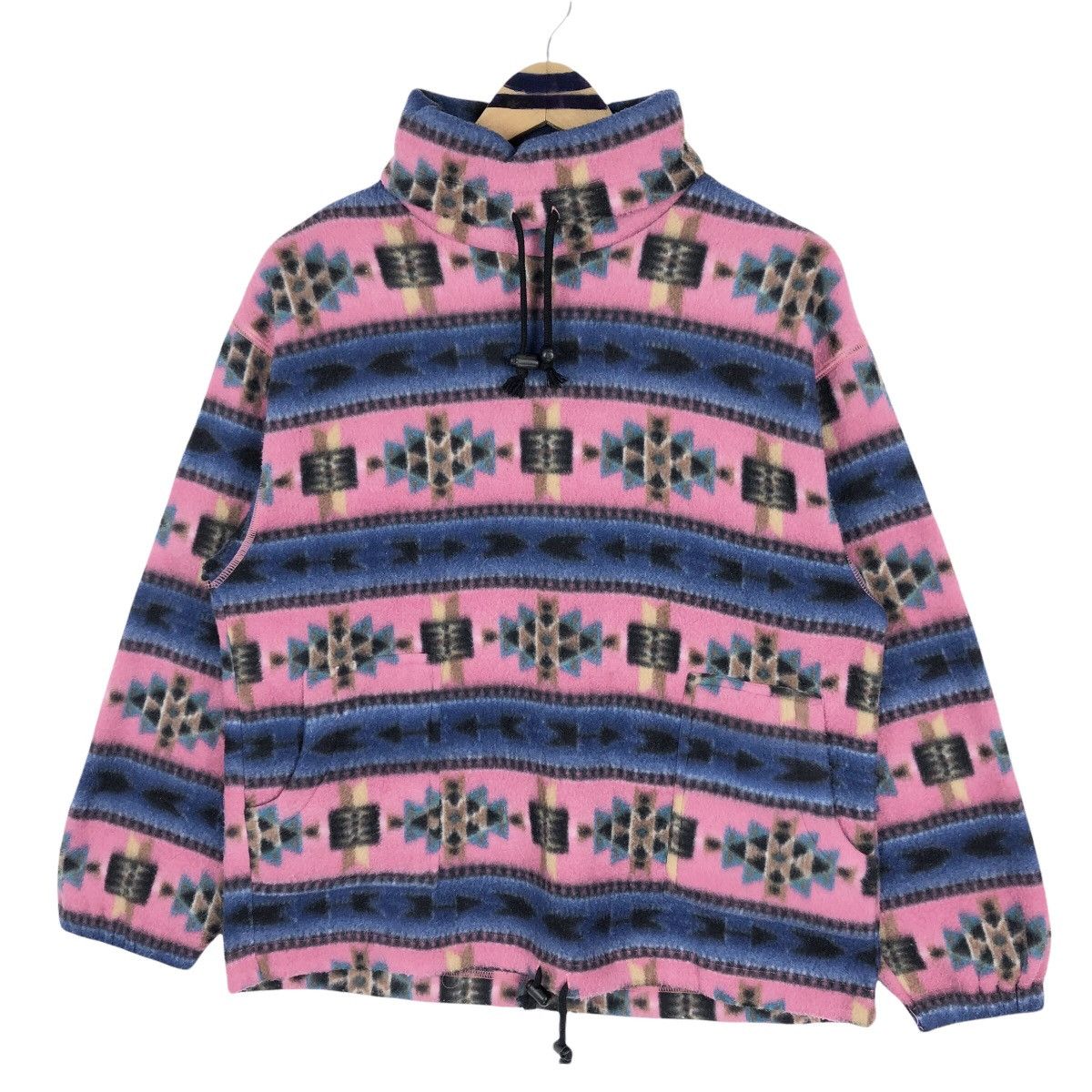 Native Vintage 90s Gavol Turtleneck Fleece Sweater Navajo Pattern Size US M / EU 48-50 / 2 - 1 Thumbnail