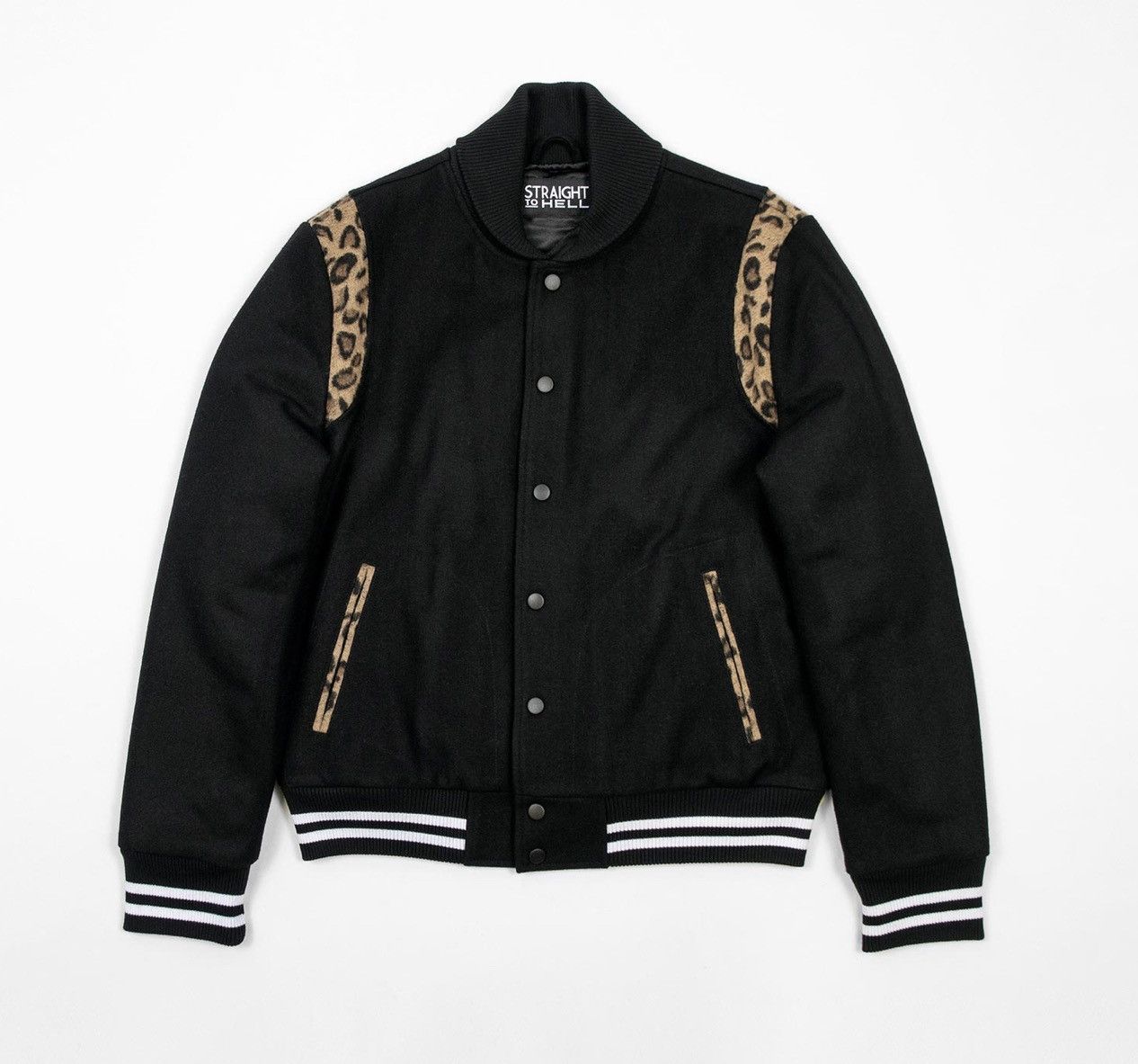 Straight To Hell NWOT tag Ace Blk & Leopard jacket | Grailed Straight To Hell NWOT tag Ace Blk & Leopard jacket | Grailed