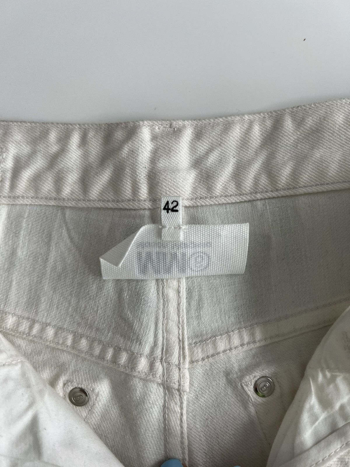 Maison Margiela Maison Margiela MM6 Silver Paint Denim Pants Size US 29 - 7 Thumbnail