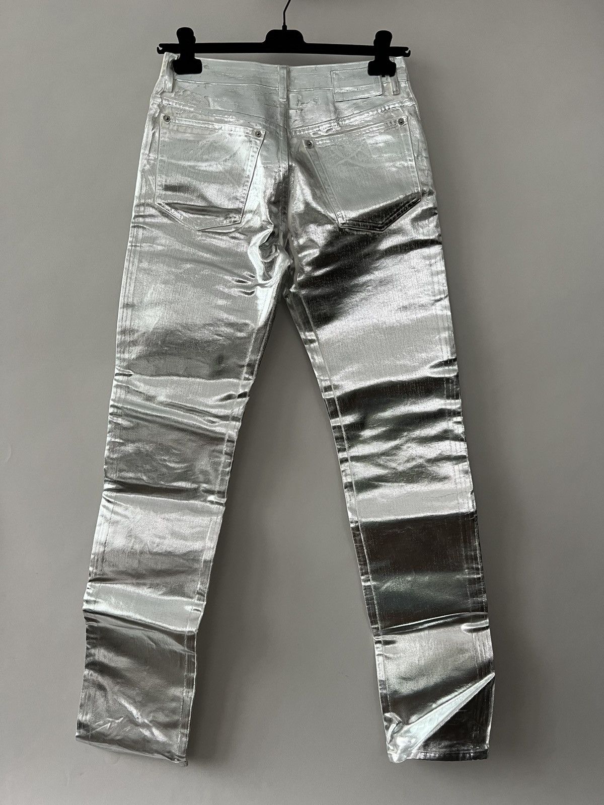 Maison Margiela Maison Margiela MM6 Silver Paint Denim Pants Size US 29 - 2 Thumbnail