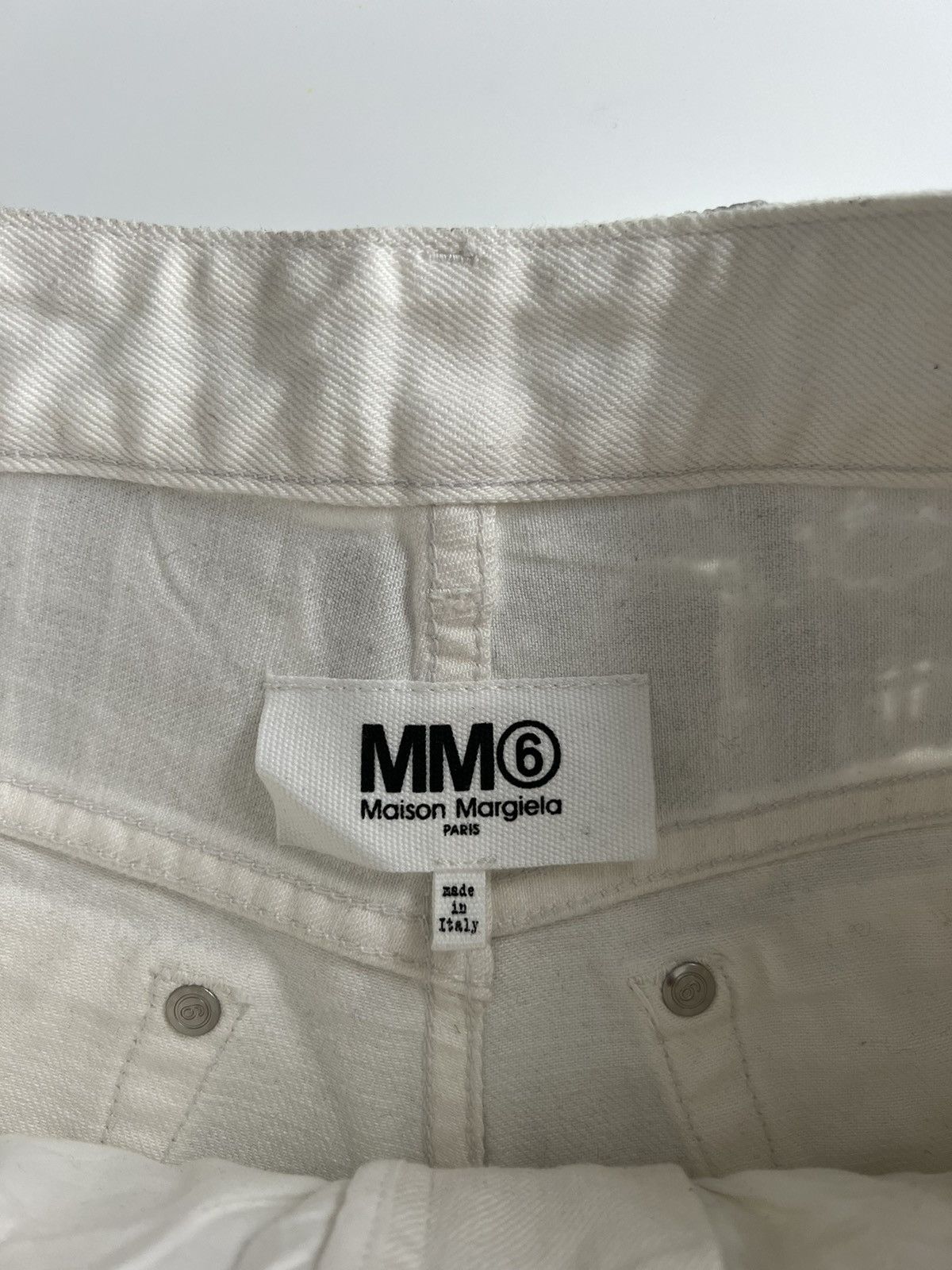 Maison Margiela Maison Margiela MM6 Silver Paint Denim Pants Size US 29 - 5 Thumbnail