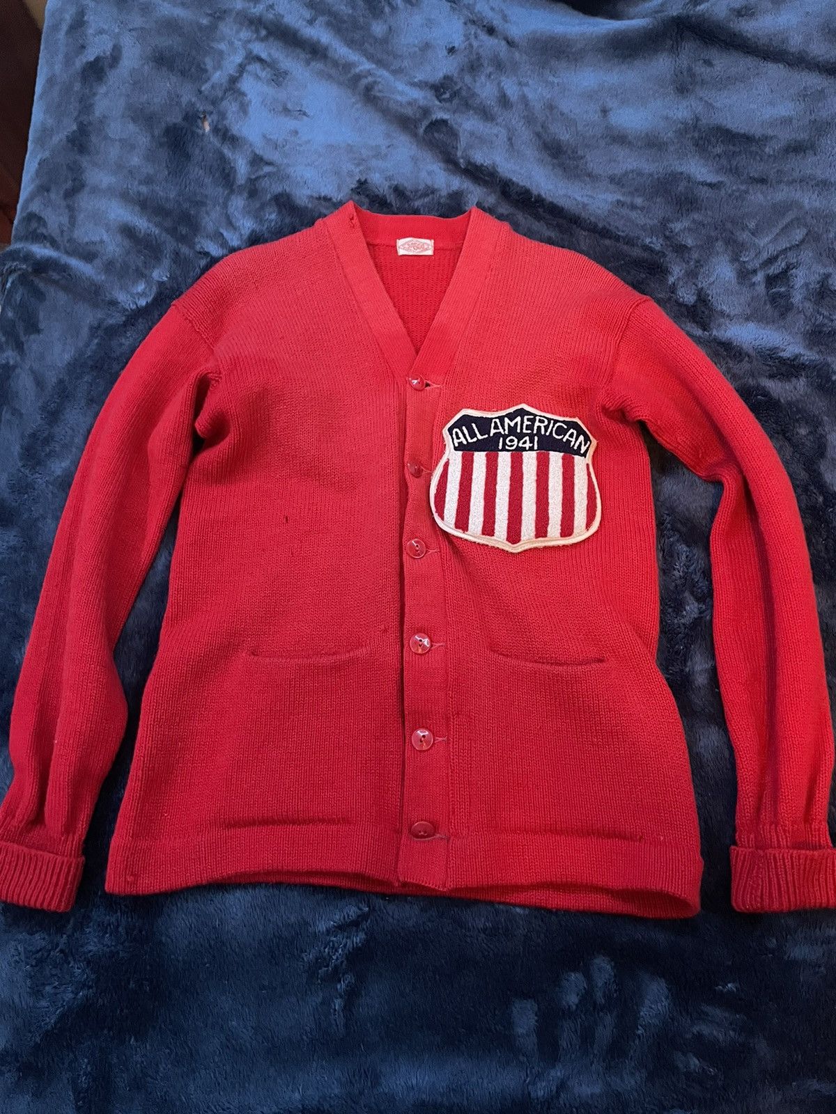 Vintage Vintage 1941 all American wool knit cardigan Size US L / EU 52-54 / 3 - 2 Preview