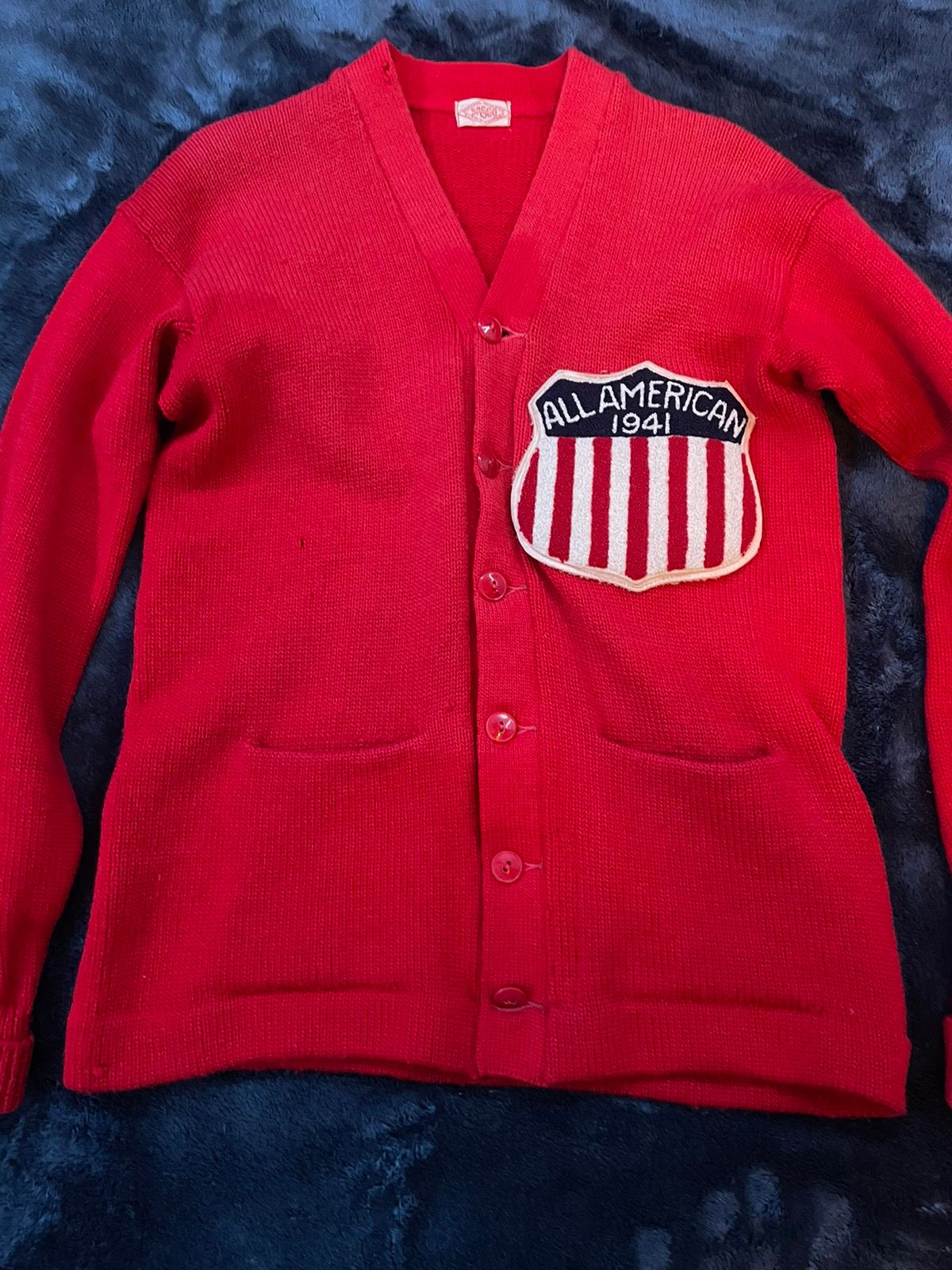 Vintage Vintage 1941 all American wool knit cardigan Size US L / EU 52-54 / 3 - 1 Preview