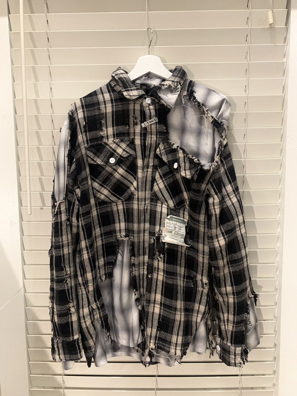 トップス 00s MIHARA YASUHIRO DESTROYED SHIRT Y2K トップス 00s MIHARA YASUHIRO DESTROYED SHIRT Y2K Maison