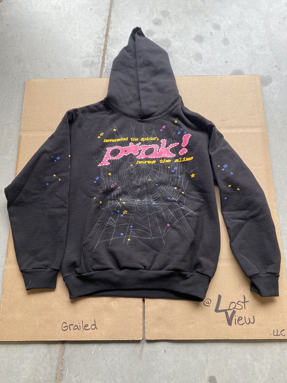 2024 Sp5der Young Thug Black Punk Hoodie