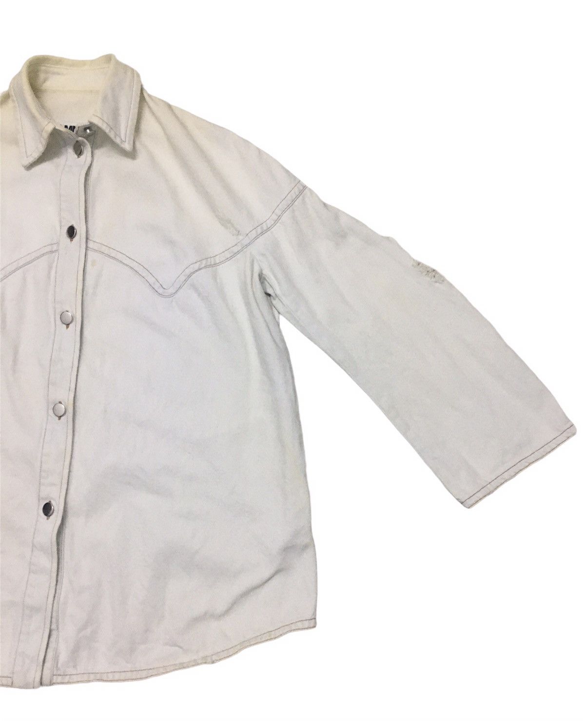 Maison Margiela MM6 Denim Jacket distress Design Size US L / EU 52-54 / 3 - 3 Thumbnail