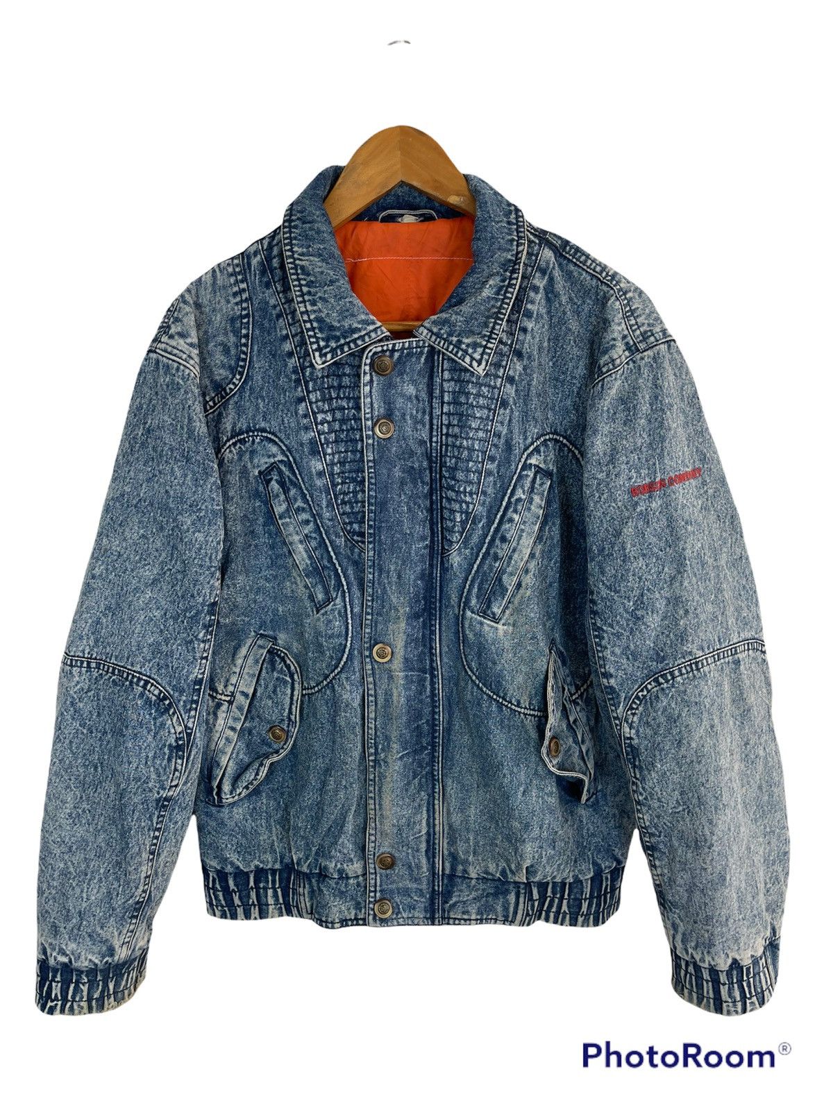 Japanese Brand Vintage 70’s Denim Bomber Jacket BOBSON COMPANY USA Size US M / EU 48-50 / 2 - 2 Thumbnail