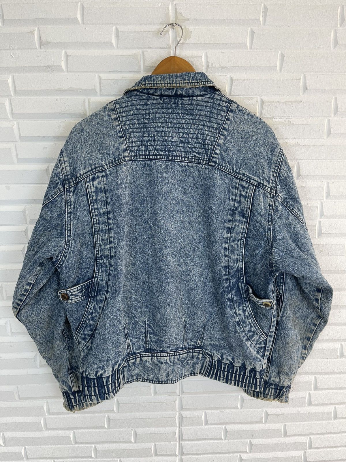Japanese Brand Vintage 70’s Denim Bomber Jacket BOBSON COMPANY USA Size US M / EU 48-50 / 2 - 3 Thumbnail