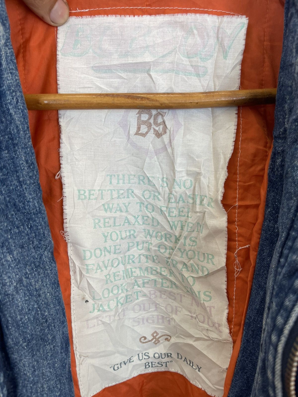 Japanese Brand Vintage 70’s Denim Bomber Jacket BOBSON COMPANY USA Size US M / EU 48-50 / 2 - 4 Thumbnail