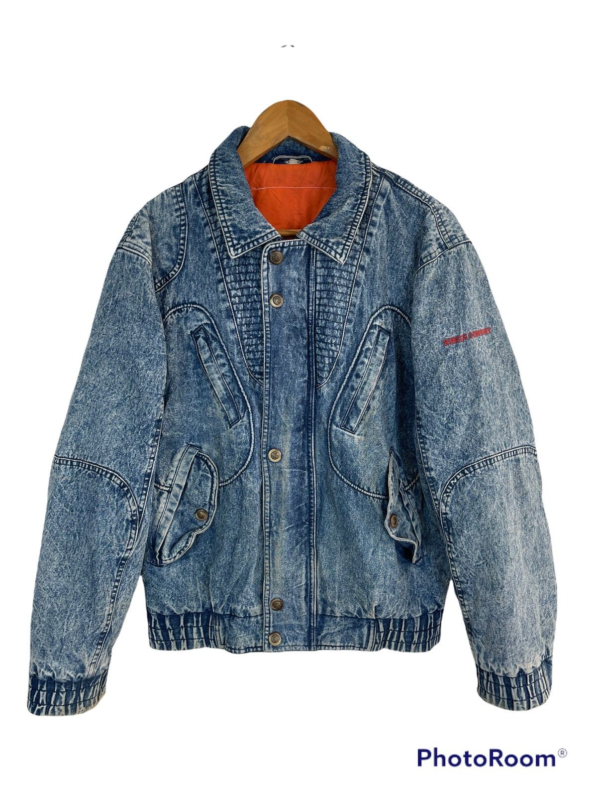 Japanese Brand Vintage 70’s Denim Bomber Jacket BOBSON COMPANY USA Size US M / EU 48-50 / 2 - 1 Thumbnail