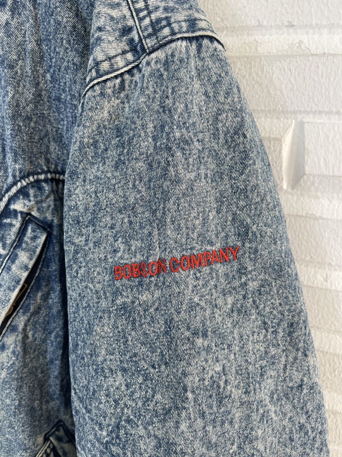 Japanese Brand Vintage 70’s Denim Bomber Jacket BOBSON COMPANY USA Size US M / EU 48-50 / 2 - 8 Thumbnail