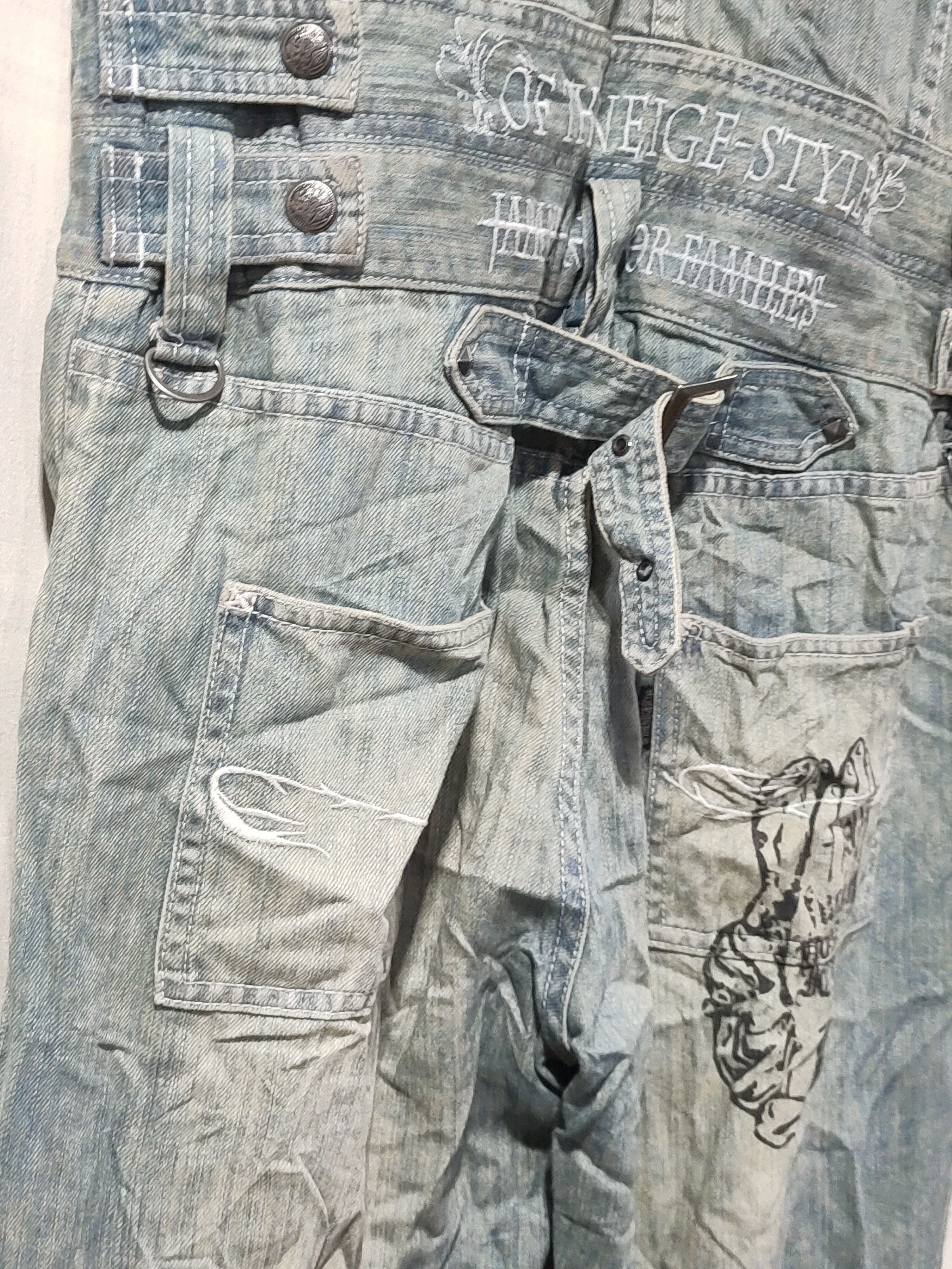 Beauty Beast Overall denim fullprint inspired logo Size US 44 / EU 60 - 9 Thumbnail
