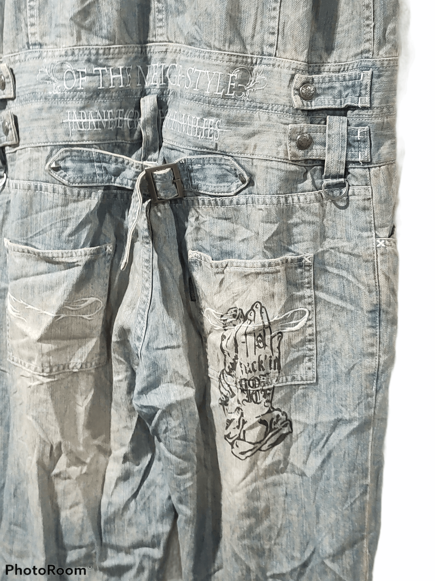 Beauty Beast Overall denim fullprint inspired logo Size US 44 / EU 60 - 2 Thumbnail
