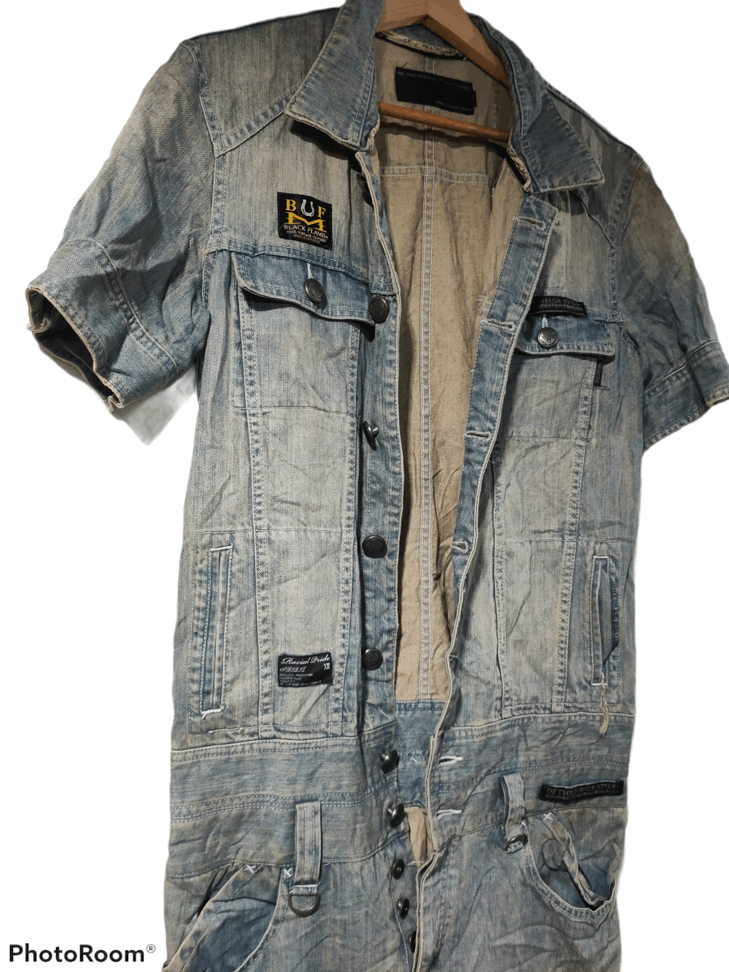Beauty Beast Overall denim fullprint inspired logo Size US 44 / EU 60 - 5 Thumbnail