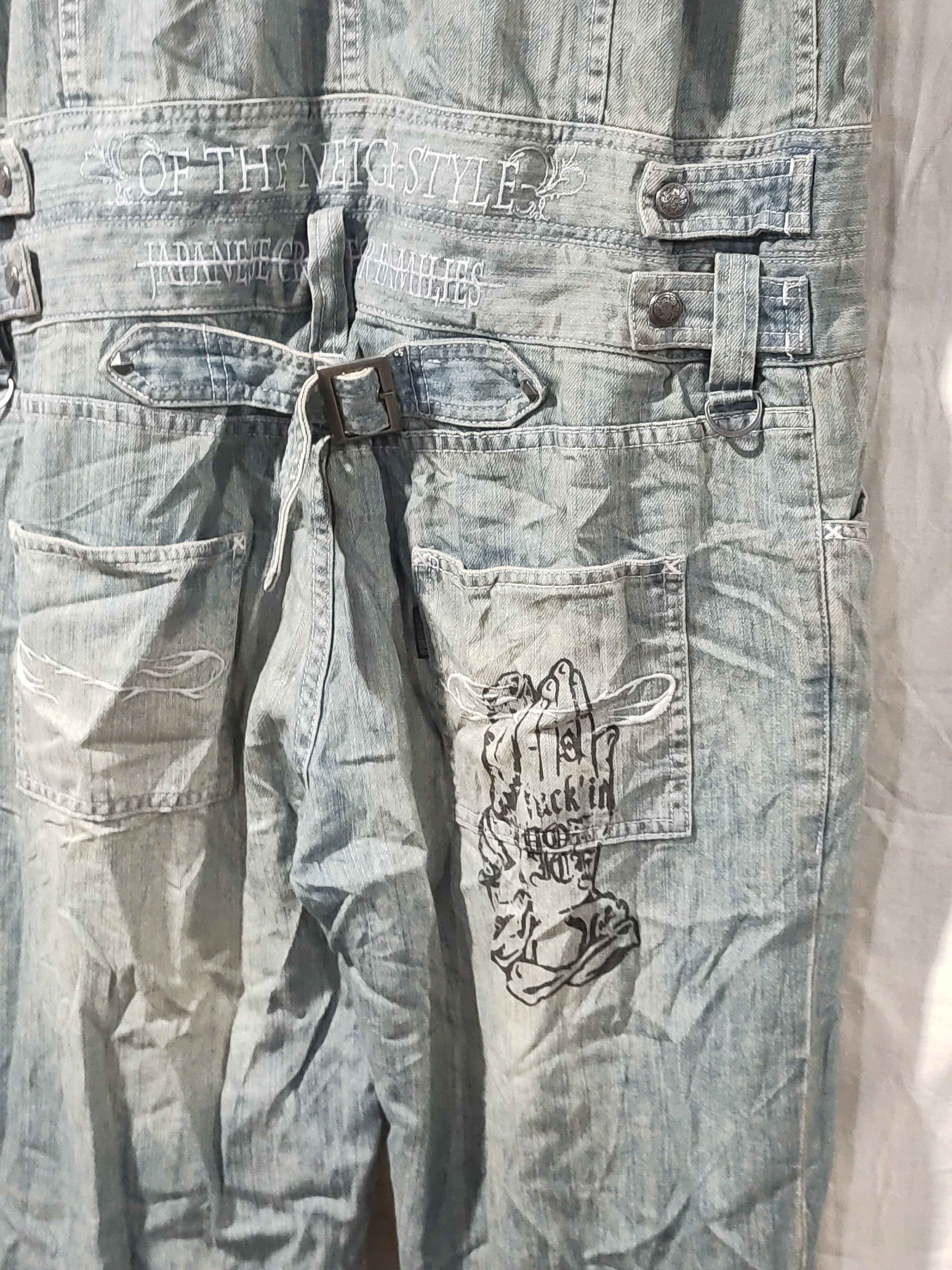 Beauty Beast Overall denim fullprint inspired logo Size US 44 / EU 60 - 10 Thumbnail