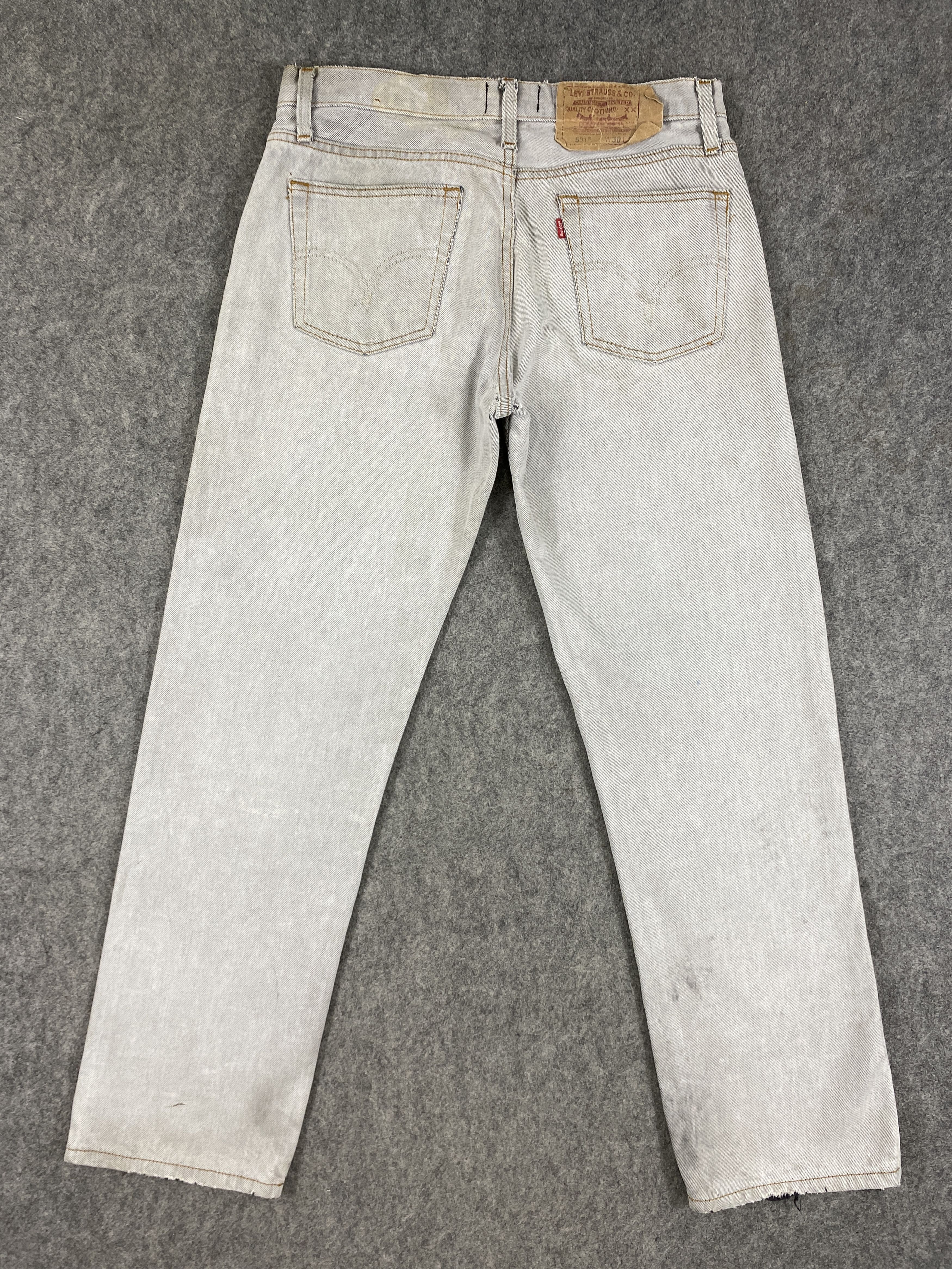 Levi's × Levi's Vintage Clothing × Vintage Faded Grey Vintage Levi's 501 Jeans 31x29.5 Denim Size US 31 - 3 Thumbnail