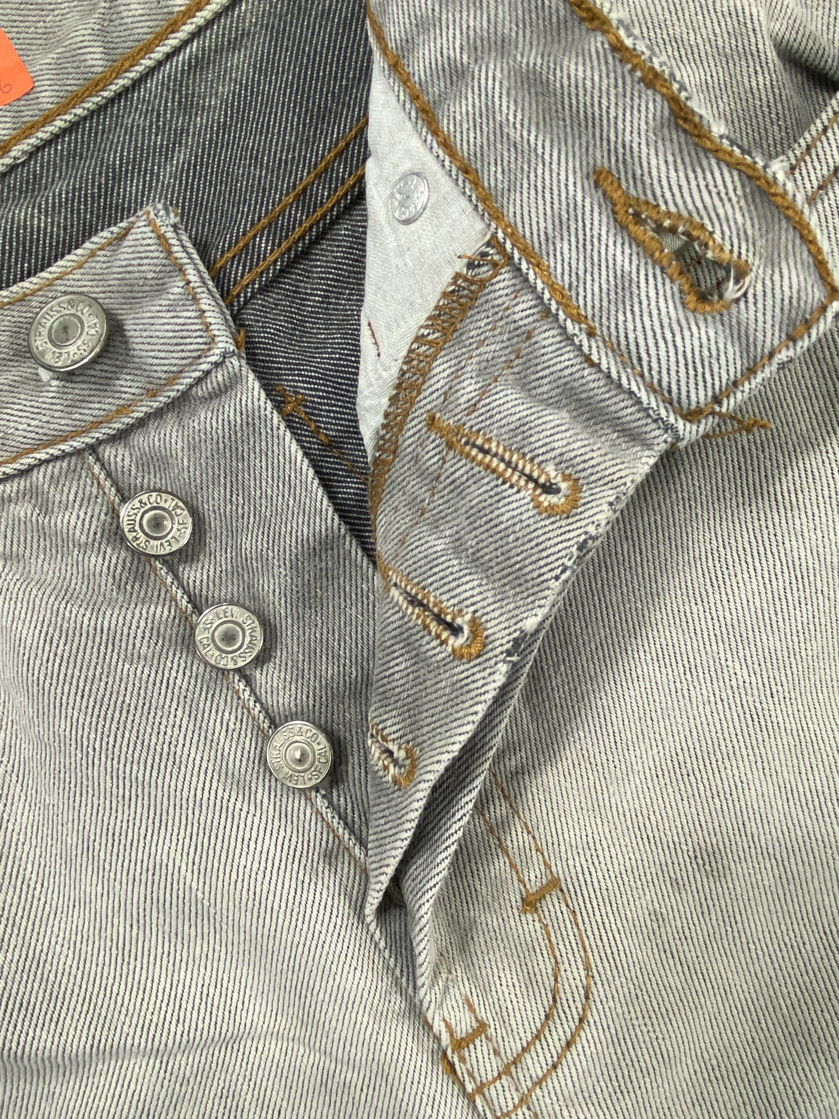 Levi's × Levi's Vintage Clothing × Vintage Faded Grey Vintage Levi's 501 Jeans 31x29.5 Denim Size US 31 - 5 Thumbnail