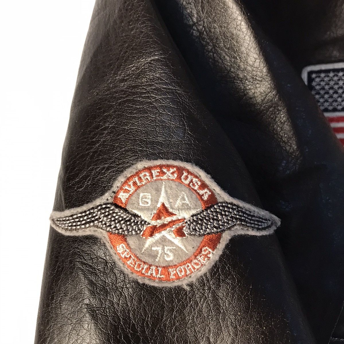 Avirex × Vintage Vintage 🏴‍☠️ Avirex American Eagles Squadron Leather Jacket Size US XS / EU 42 / 0 - 4 Thumbnail