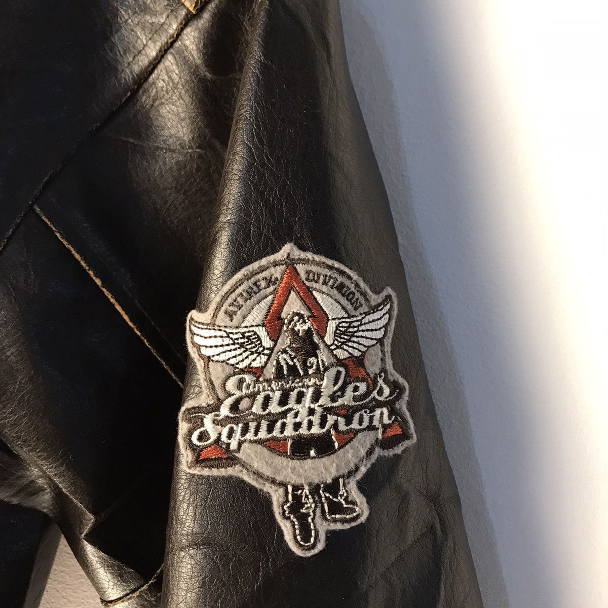 Avirex × Vintage Vintage 🏴‍☠️ Avirex American Eagles Squadron Leather Jacket Size US XS / EU 42 / 0 - 5 Thumbnail