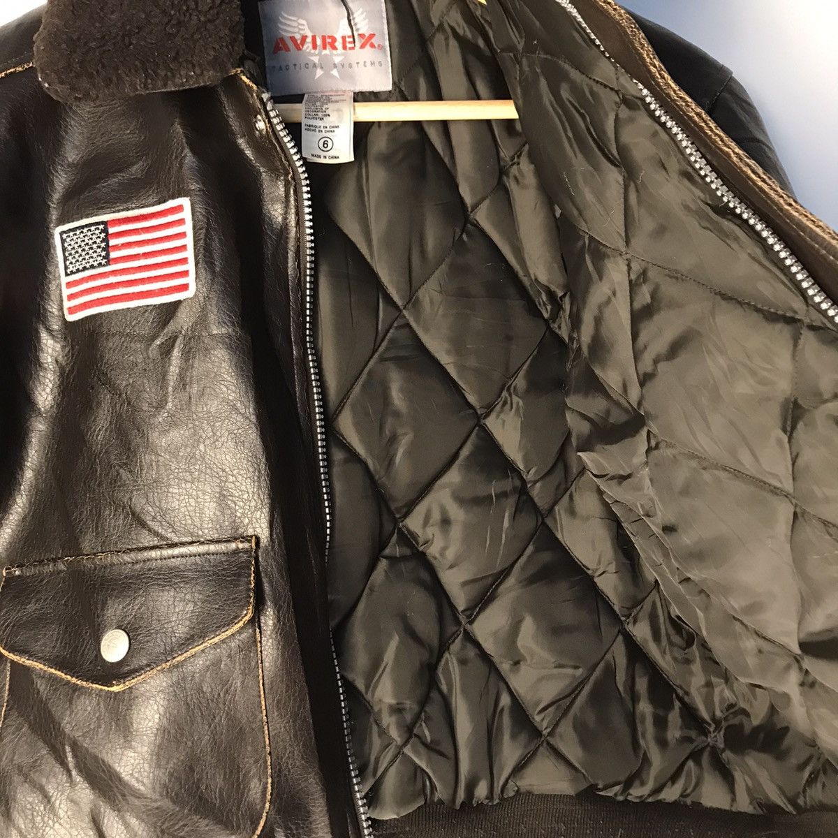 Avirex × Vintage Vintage 🏴‍☠️ Avirex American Eagles Squadron Leather Jacket Size US XS / EU 42 / 0 - 11 Thumbnail