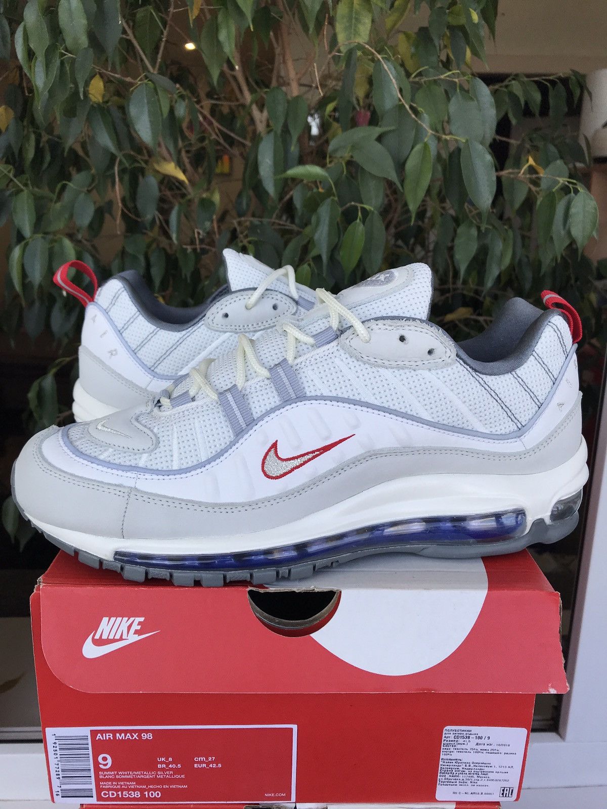 Air max 98 summit on sale white