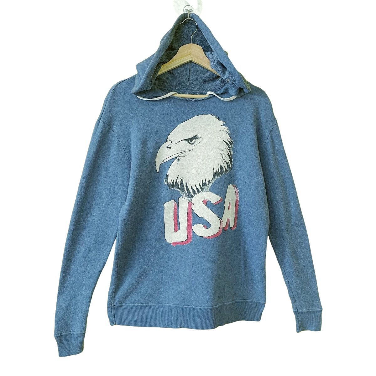 Vintage Eagle Usa Printed Crewneck Hoodie Size M Size US M / EU 48-50 / 2 - 2 Thumbnail
