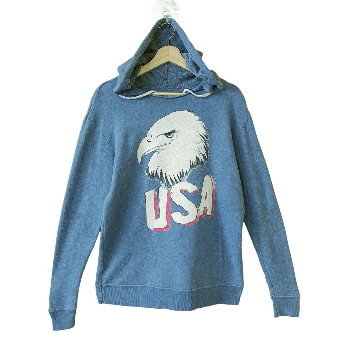 Vintage Eagle Usa Printed Crewneck Hoodie Size M Size US M / EU 48-50 / 2 - 1 Thumbnail
