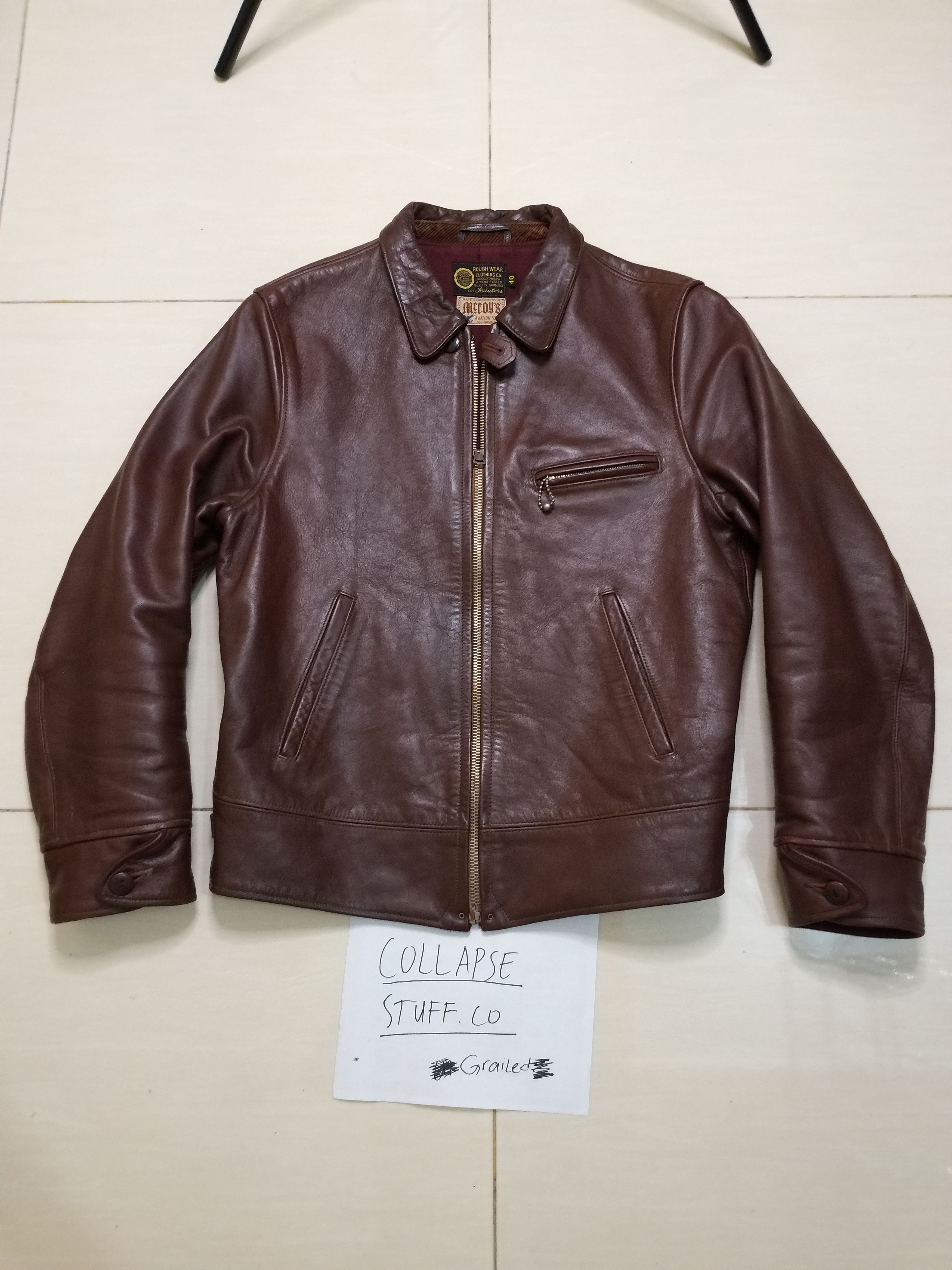The Real McCoy's roughwear clothing 30s jacket for Aviators