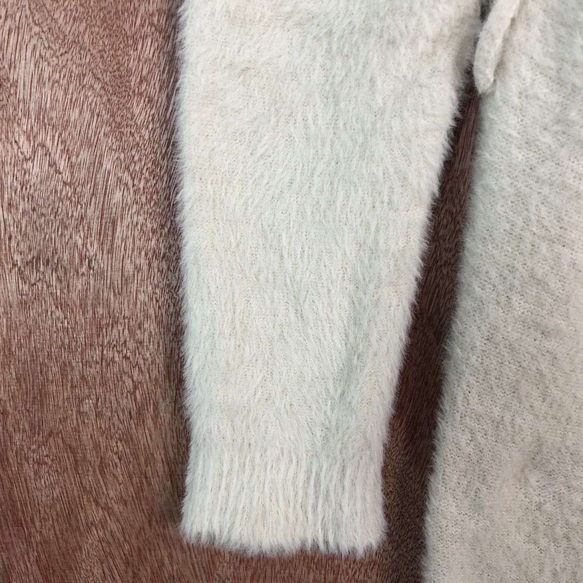Homespun Knitwear × Japanese Brand Lepsim Cream Cardigan Knitwear Size US L / EU 52-54 / 3 - 6 Thumbnail