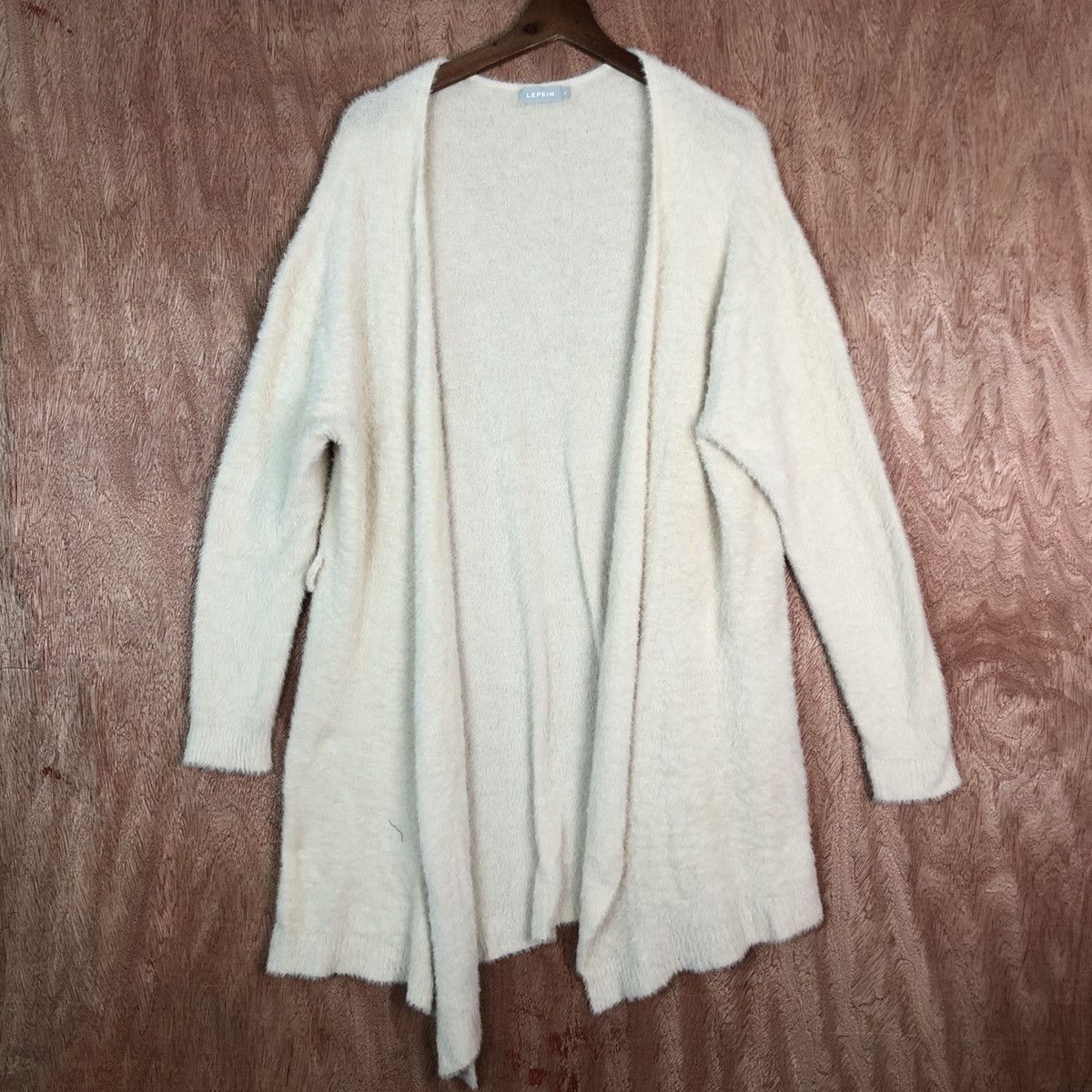 Homespun Knitwear × Japanese Brand Lepsim Cream Cardigan Knitwear Size US L / EU 52-54 / 3 - 3 Thumbnail