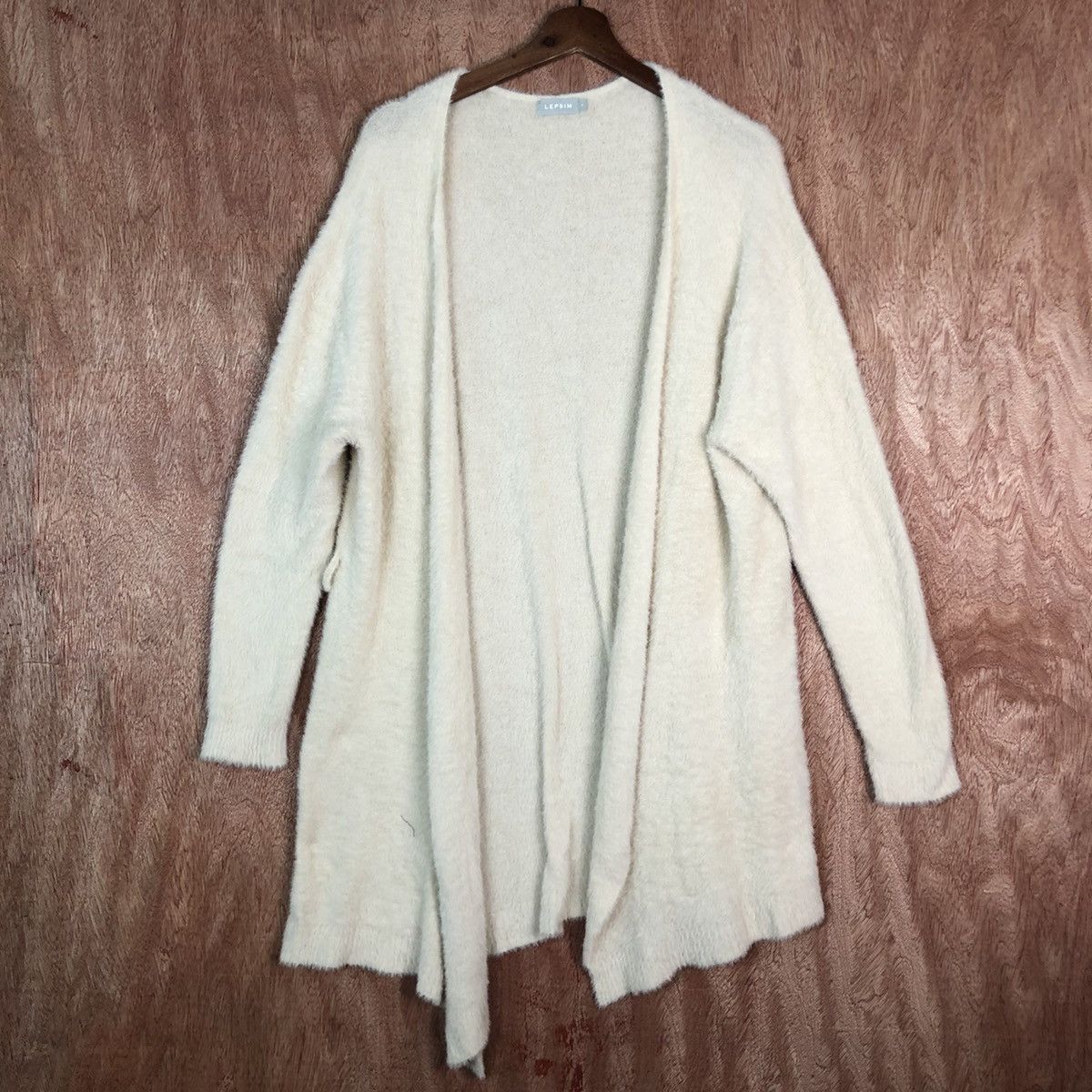Homespun Knitwear × Japanese Brand Lepsim Cream Cardigan Knitwear Size US L / EU 52-54 / 3 - 1 Thumbnail