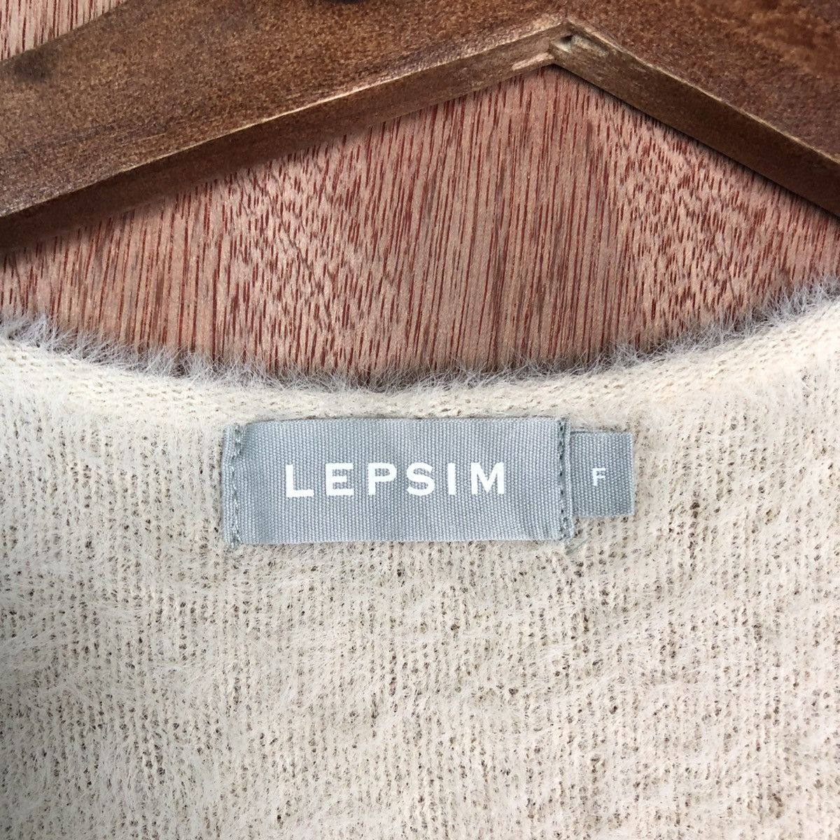 Homespun Knitwear × Japanese Brand Lepsim Cream Cardigan Knitwear Size US L / EU 52-54 / 3 - 8 Thumbnail