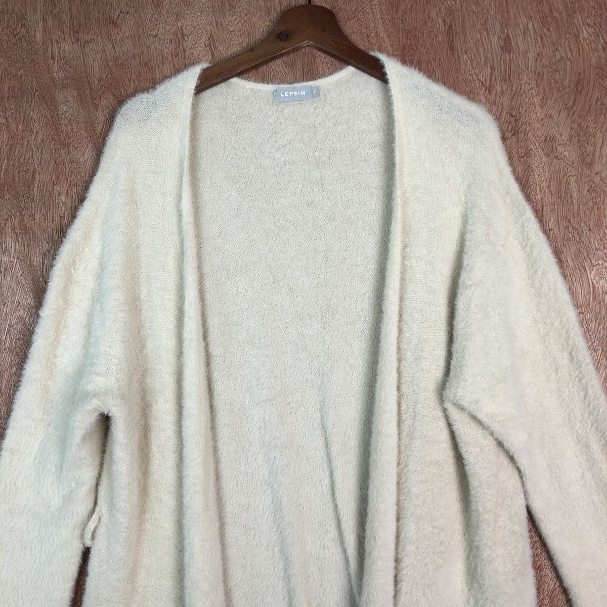 Homespun Knitwear × Japanese Brand Lepsim Cream Cardigan Knitwear Size US L / EU 52-54 / 3 - 2 Thumbnail