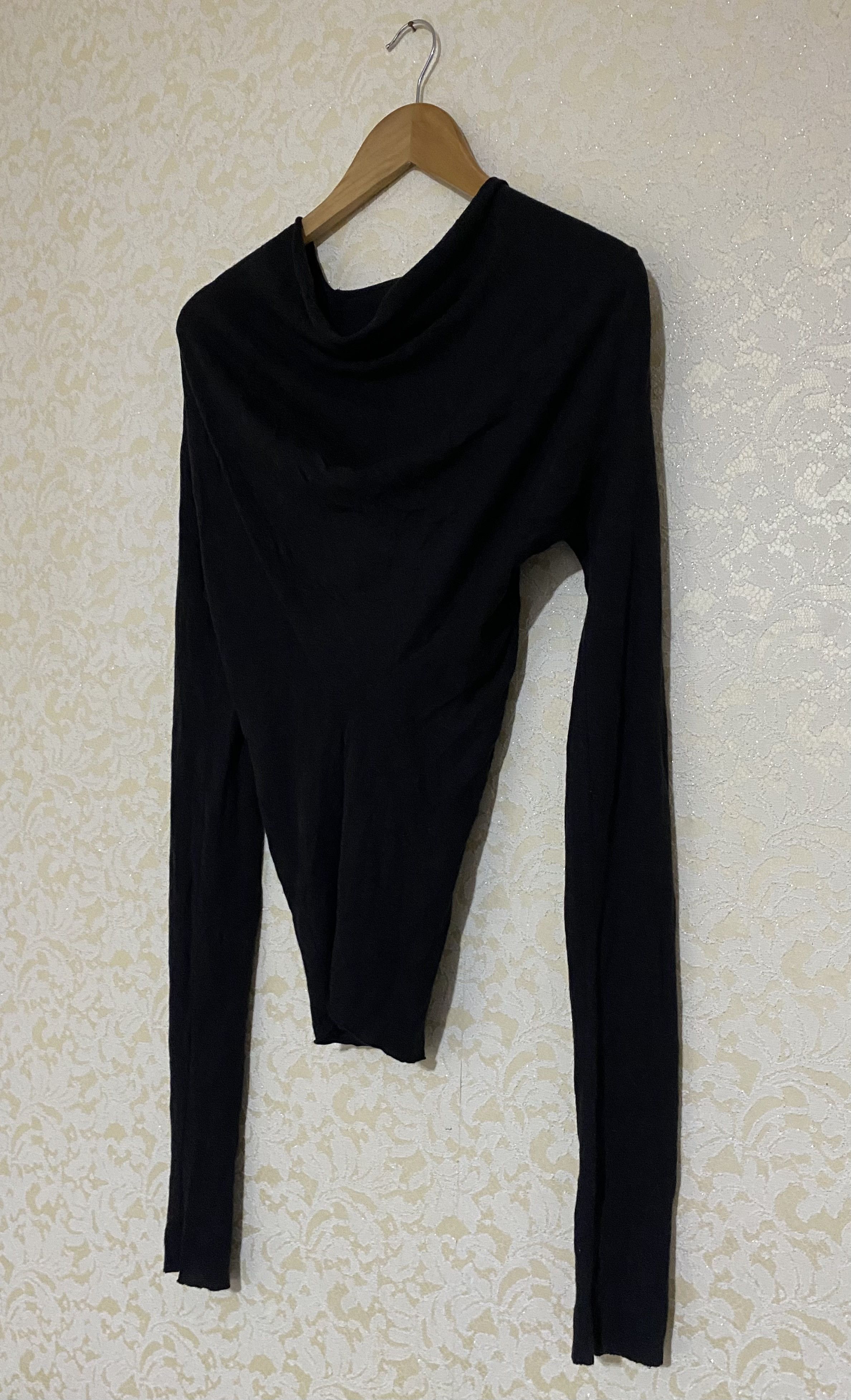 Rick Owens Lilies Rick Owens Lilies Black Twisted Wide Neck Sweater Size US S / EU 44-46 / 1 - 5 Thumbnail