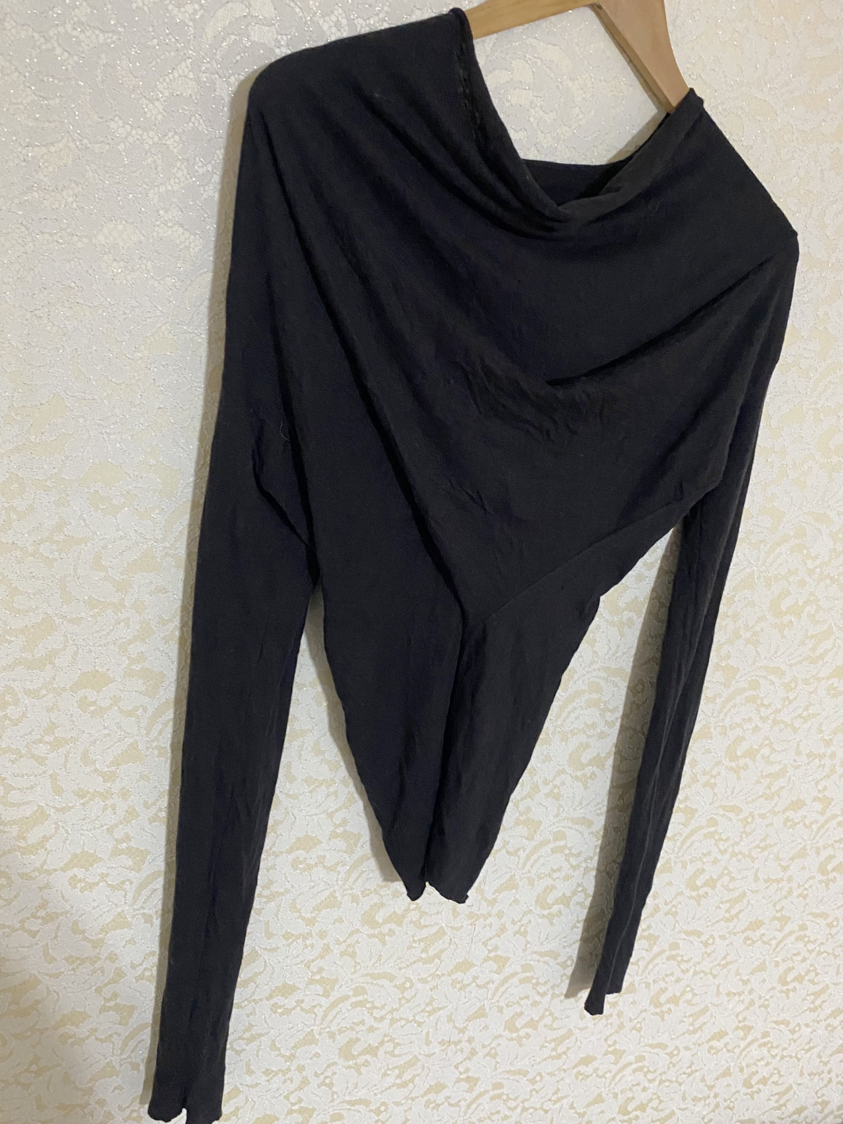 Rick Owens Lilies Rick Owens Lilies Black Twisted Wide Neck Sweater Size US S / EU 44-46 / 1 - 10 Thumbnail