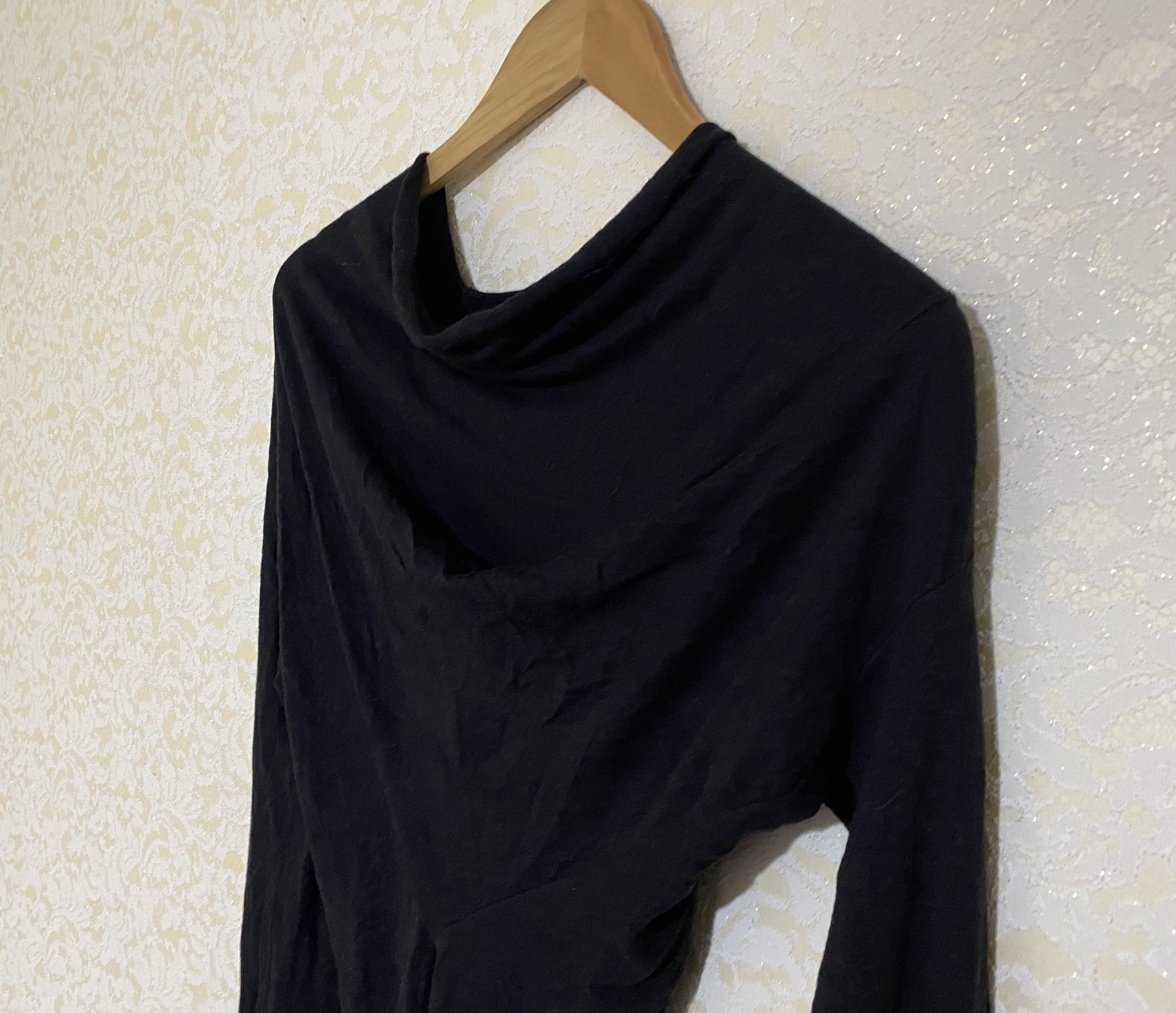 Rick Owens Lilies Rick Owens Lilies Black Twisted Wide Neck Sweater Size US S / EU 44-46 / 1 - 9 Thumbnail