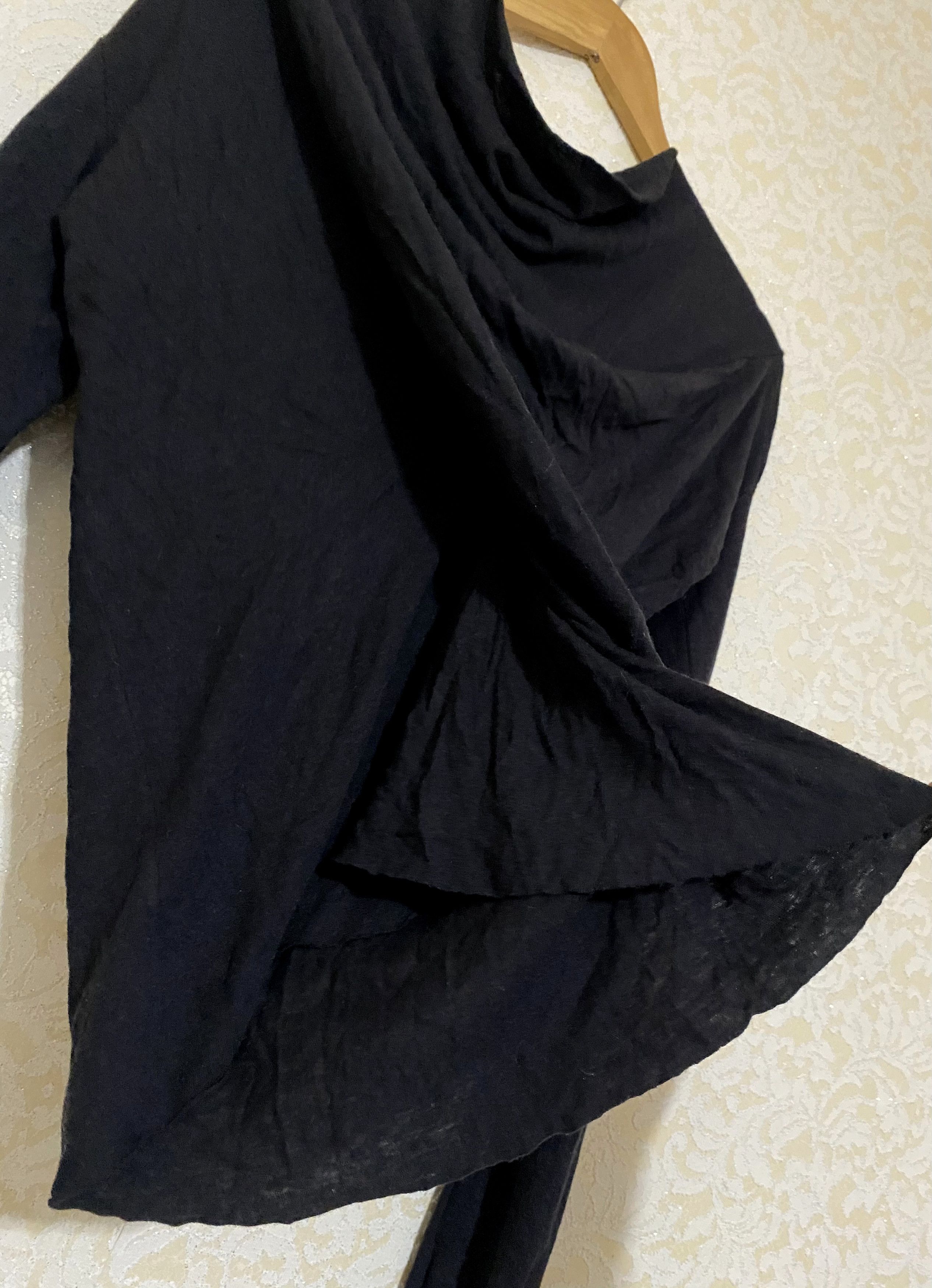 Rick Owens Lilies Rick Owens Lilies Black Twisted Wide Neck Sweater Size US S / EU 44-46 / 1 - 3 Thumbnail