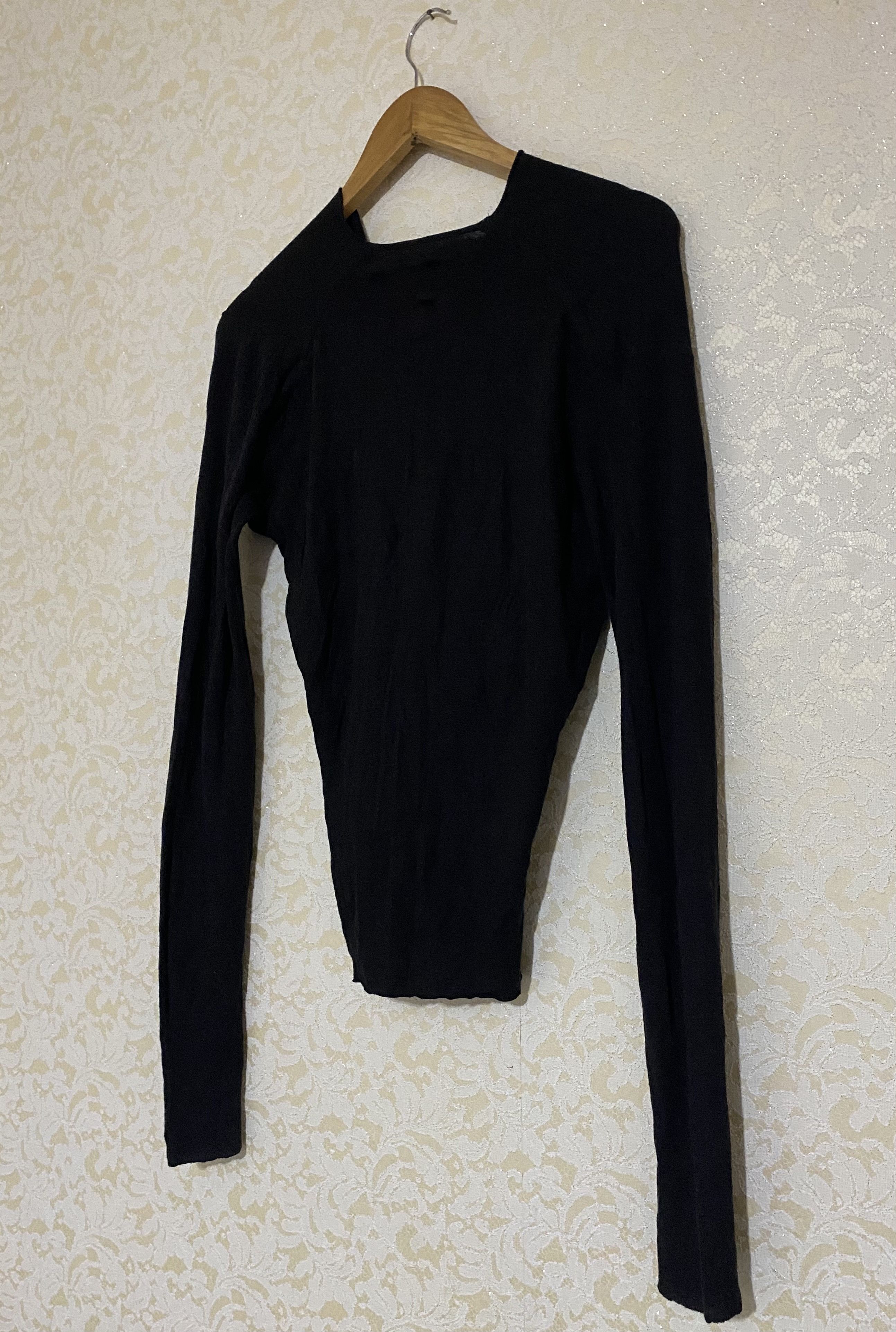 Rick Owens Lilies Rick Owens Lilies Black Twisted Wide Neck Sweater Size US S / EU 44-46 / 1 - 8 Thumbnail