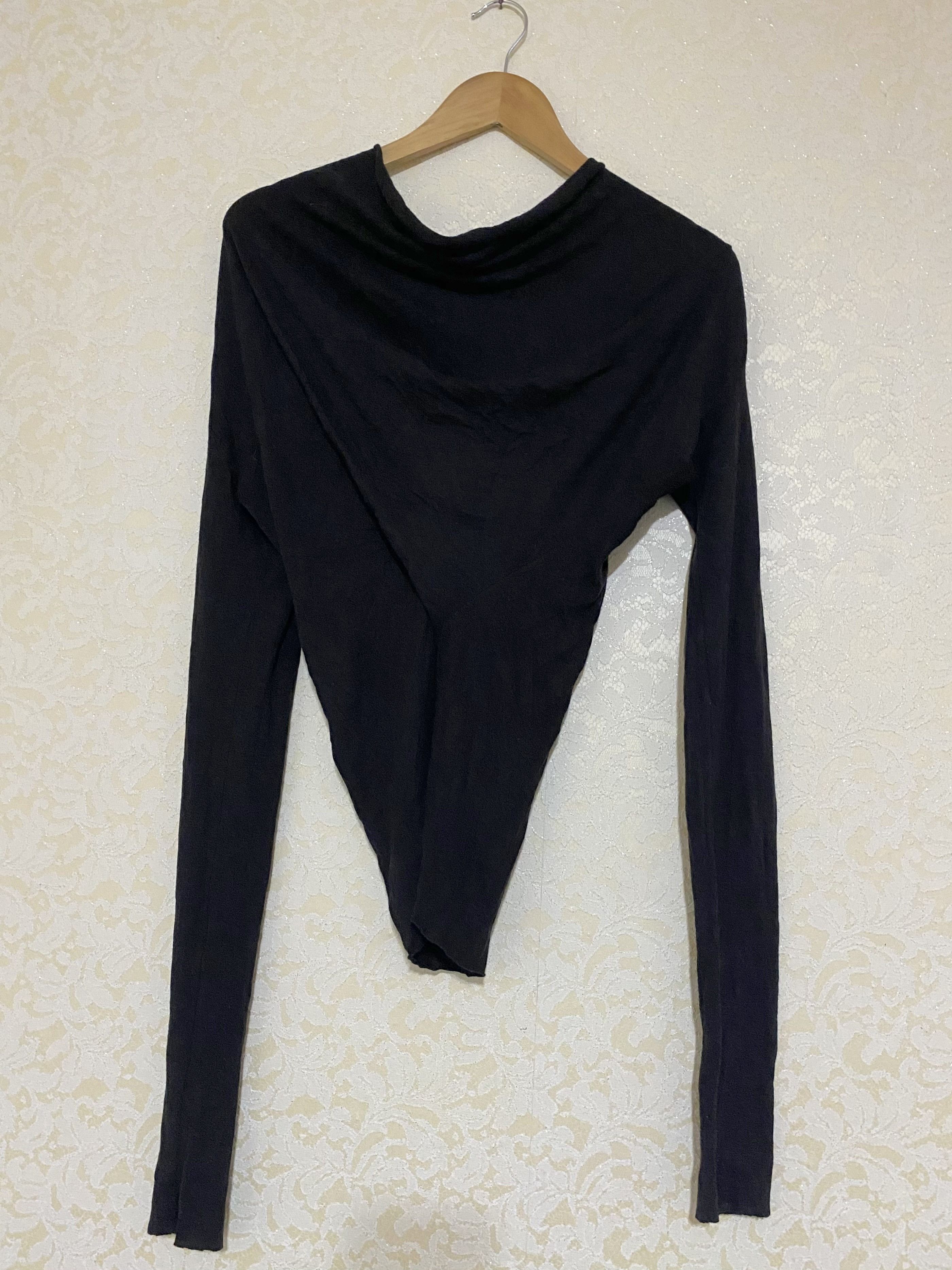 Rick Owens Lilies Rick Owens Lilies Black Twisted Wide Neck Sweater Size US S / EU 44-46 / 1 - 12 Thumbnail