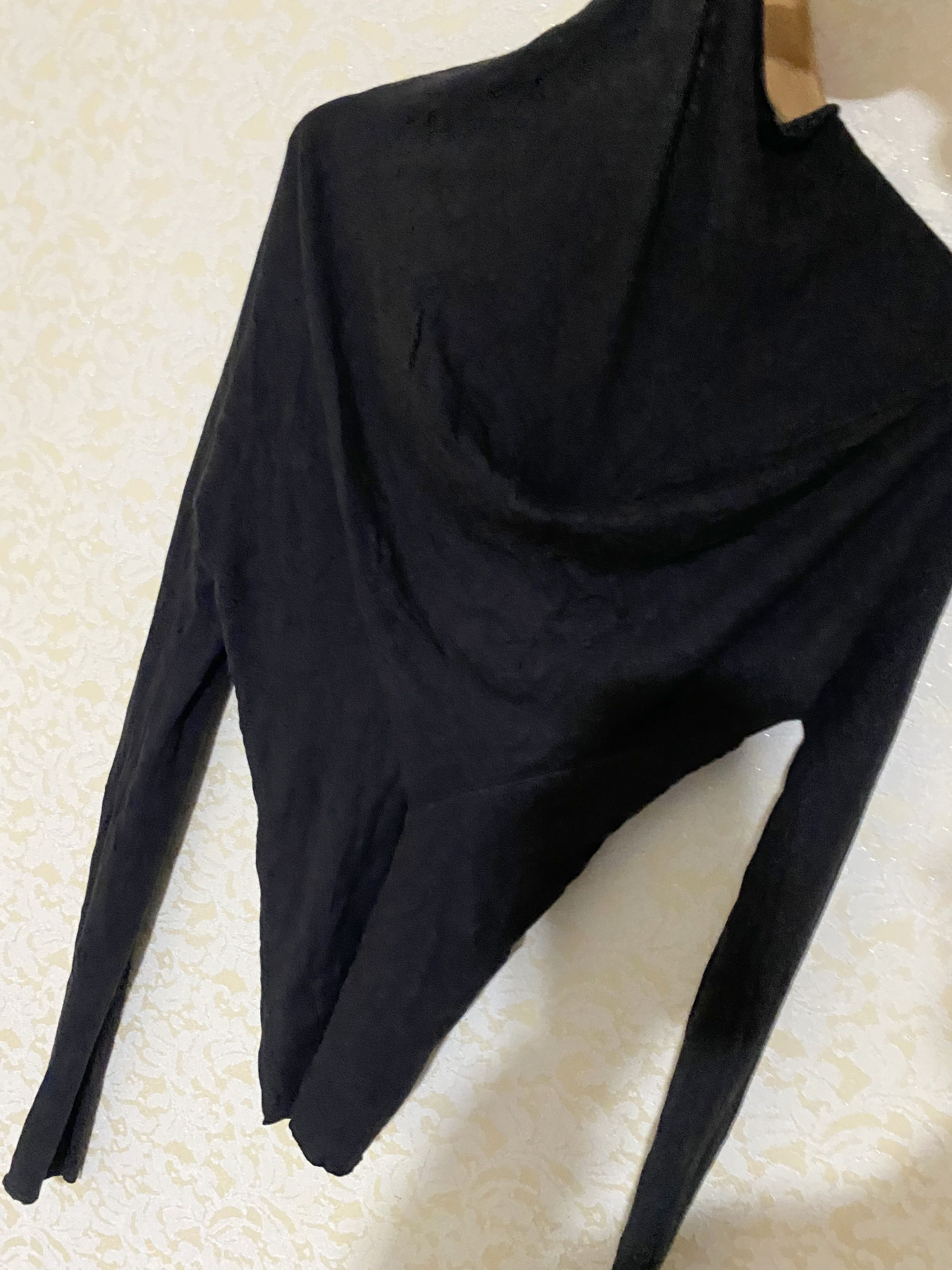 Rick Owens Lilies Rick Owens Lilies Black Twisted Wide Neck Sweater Size US S / EU 44-46 / 1 - 11 Thumbnail