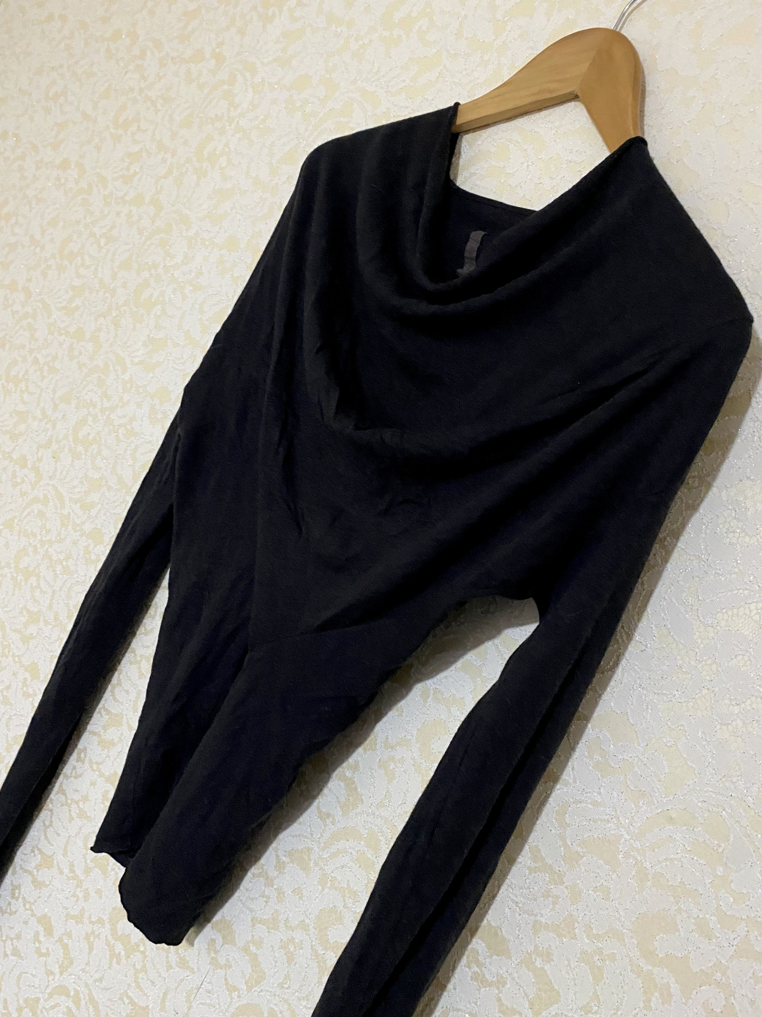 Rick Owens Lilies Rick Owens Lilies Black Twisted Wide Neck Sweater Size US S / EU 44-46 / 1 - 4 Thumbnail