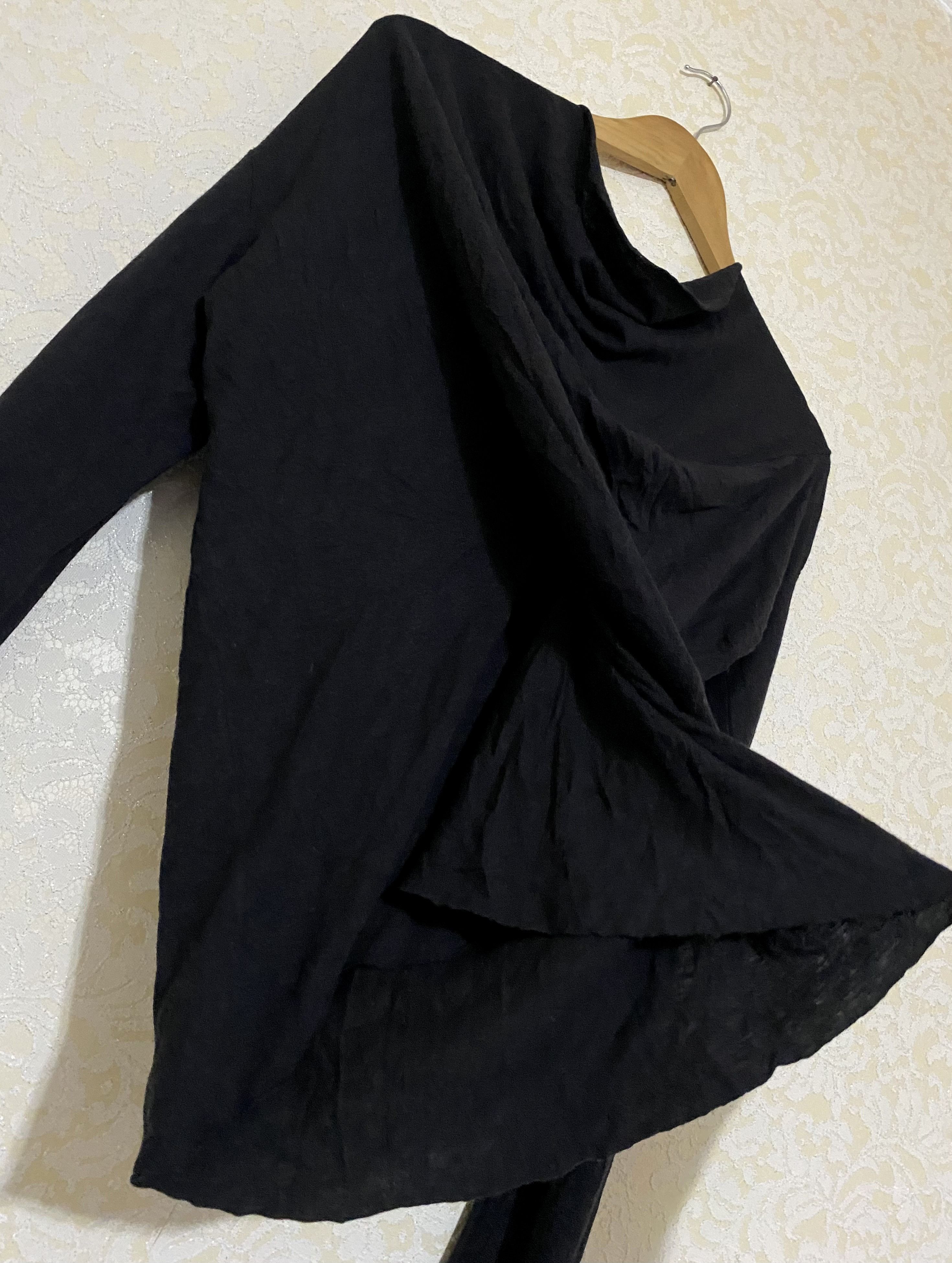 Rick Owens Lilies Black Twisted Wide Neck Sweater