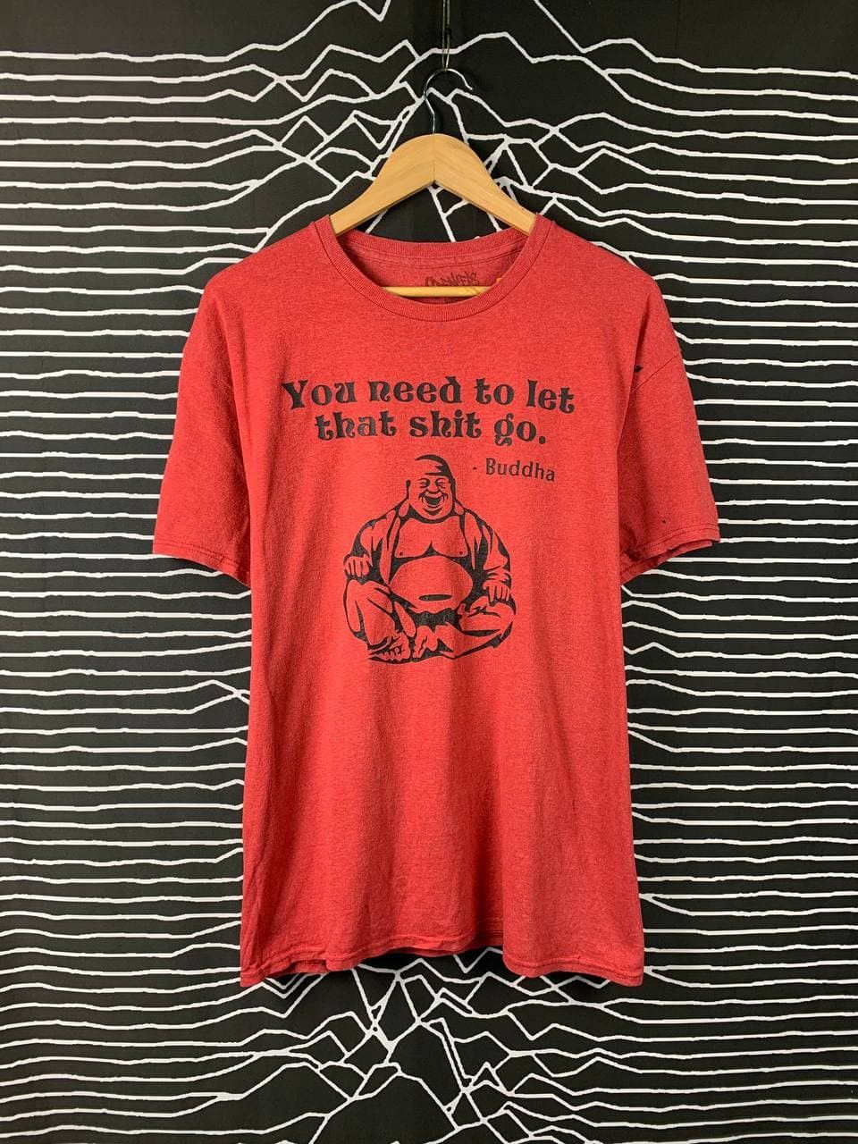 Vintage Vtg Spencers Buddha Statement Graphic Tee Size US L / EU 52-54 / 3 - 1 Thumbnail