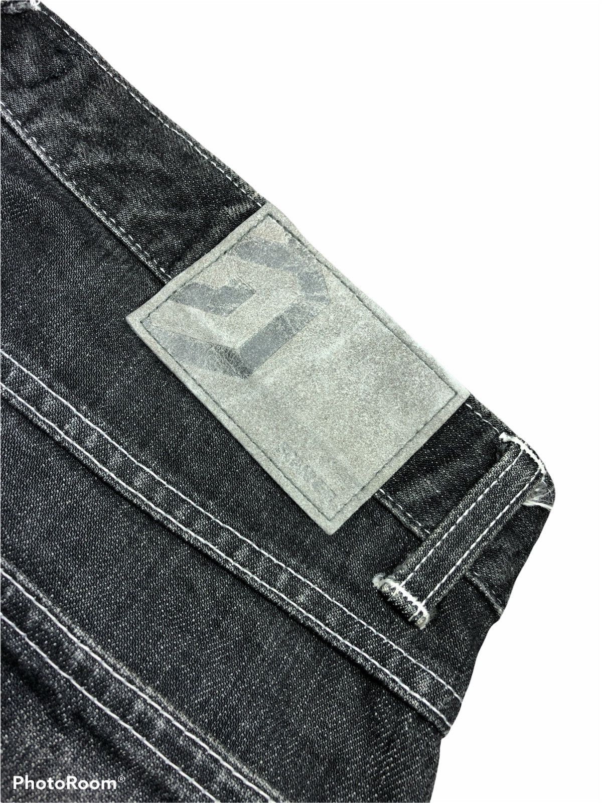 Japanese Brand SCANNER PATCHWORK WASHED BLACK DENIM Size US 31 - 5 Thumbnail